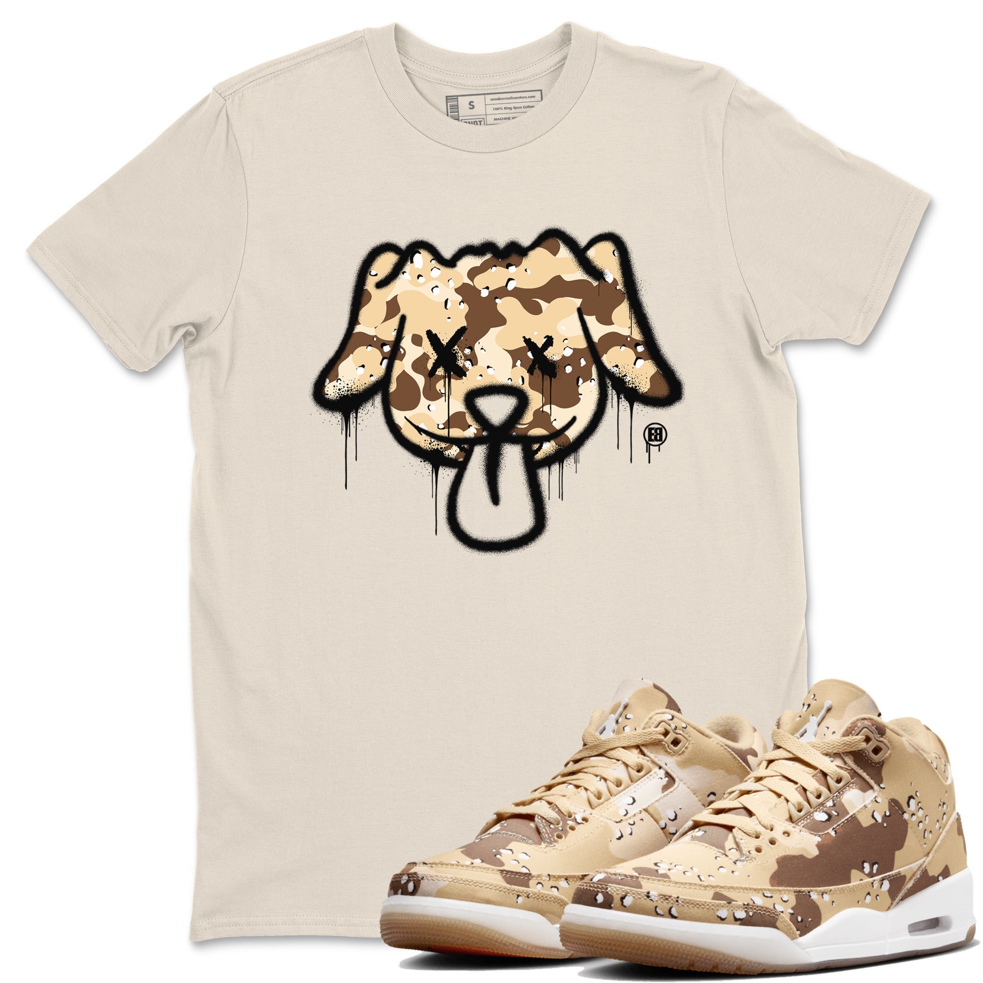 Graffiti Dog snkmatch Tees - Air Jordan 3 Desert Camo
