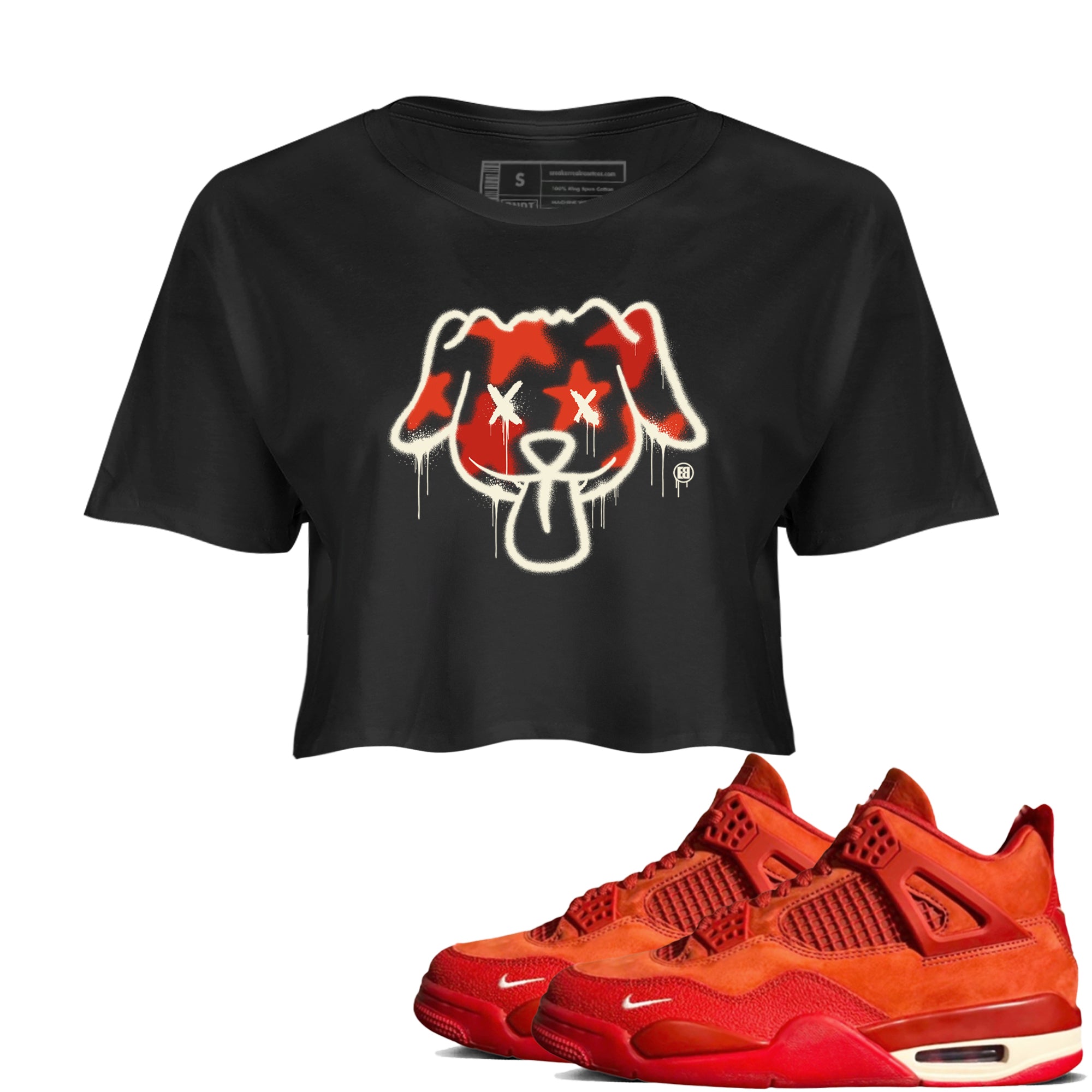 Graffiti Dog snkmatch Women's Top - Air Jordan 4 Brick By Brick