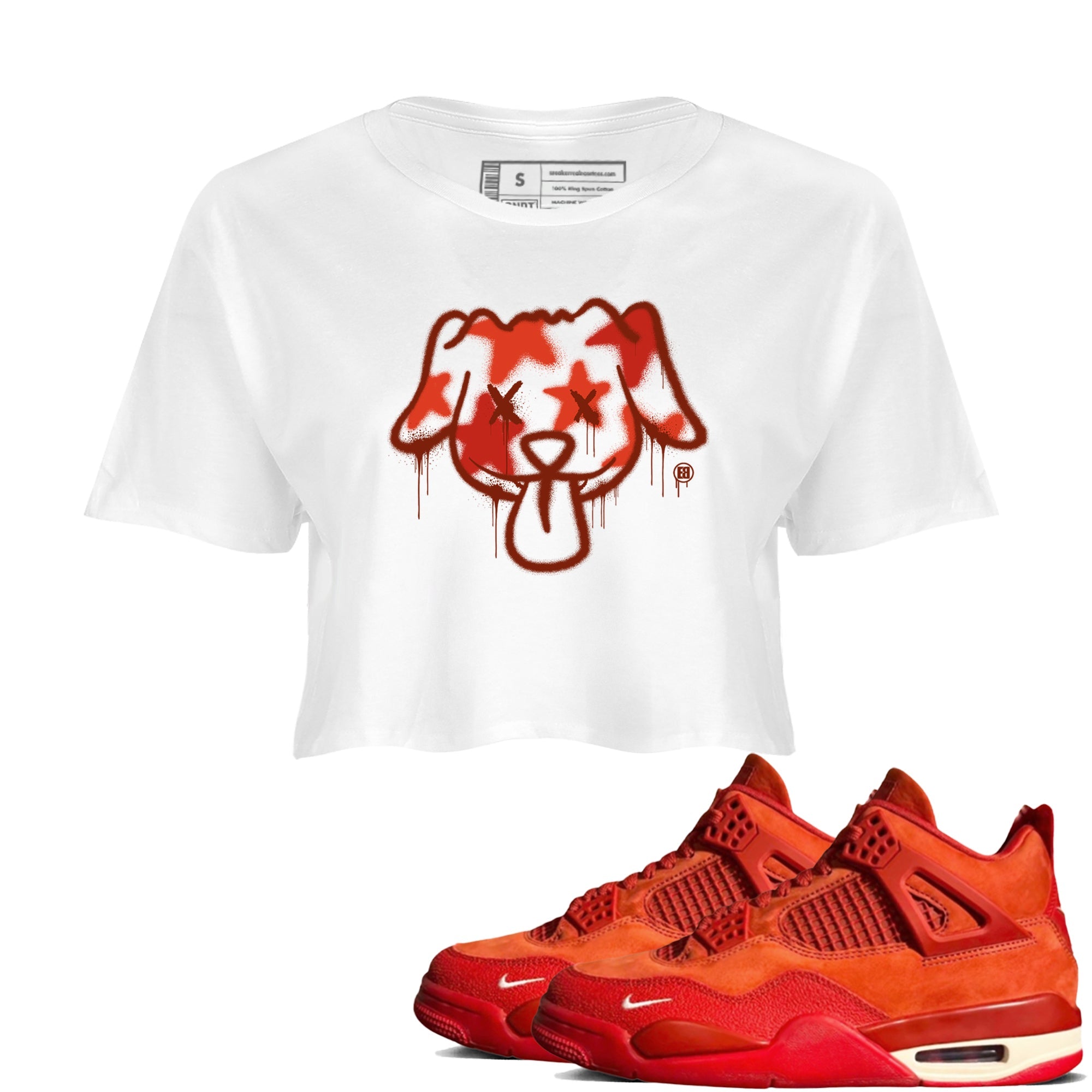 Graffiti Dog snkmatch Women's Top - Air Jordan 4 Brick By Brick