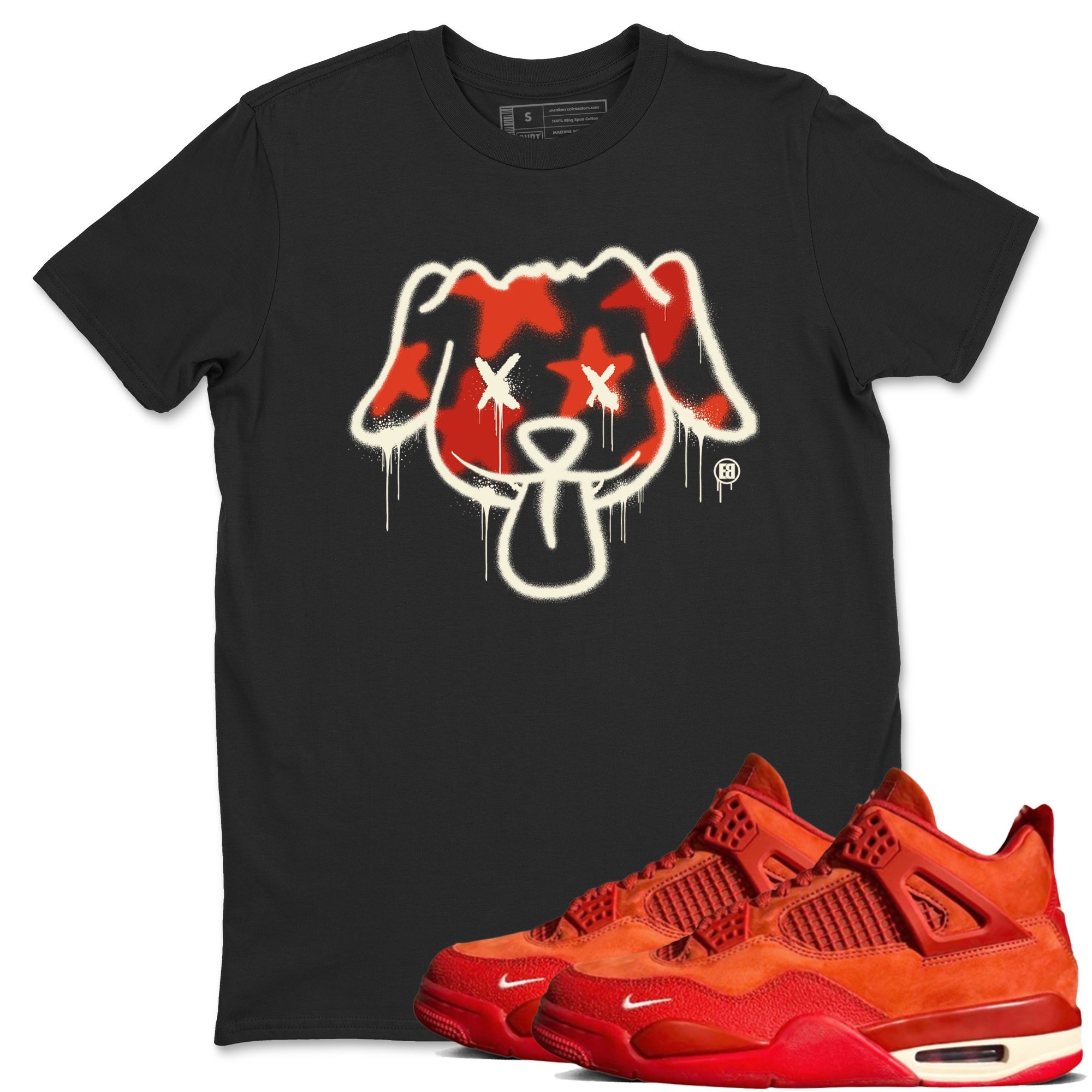 Graffiti Dog snkmatch Tees - Air Jordan 4 Brick By Brick