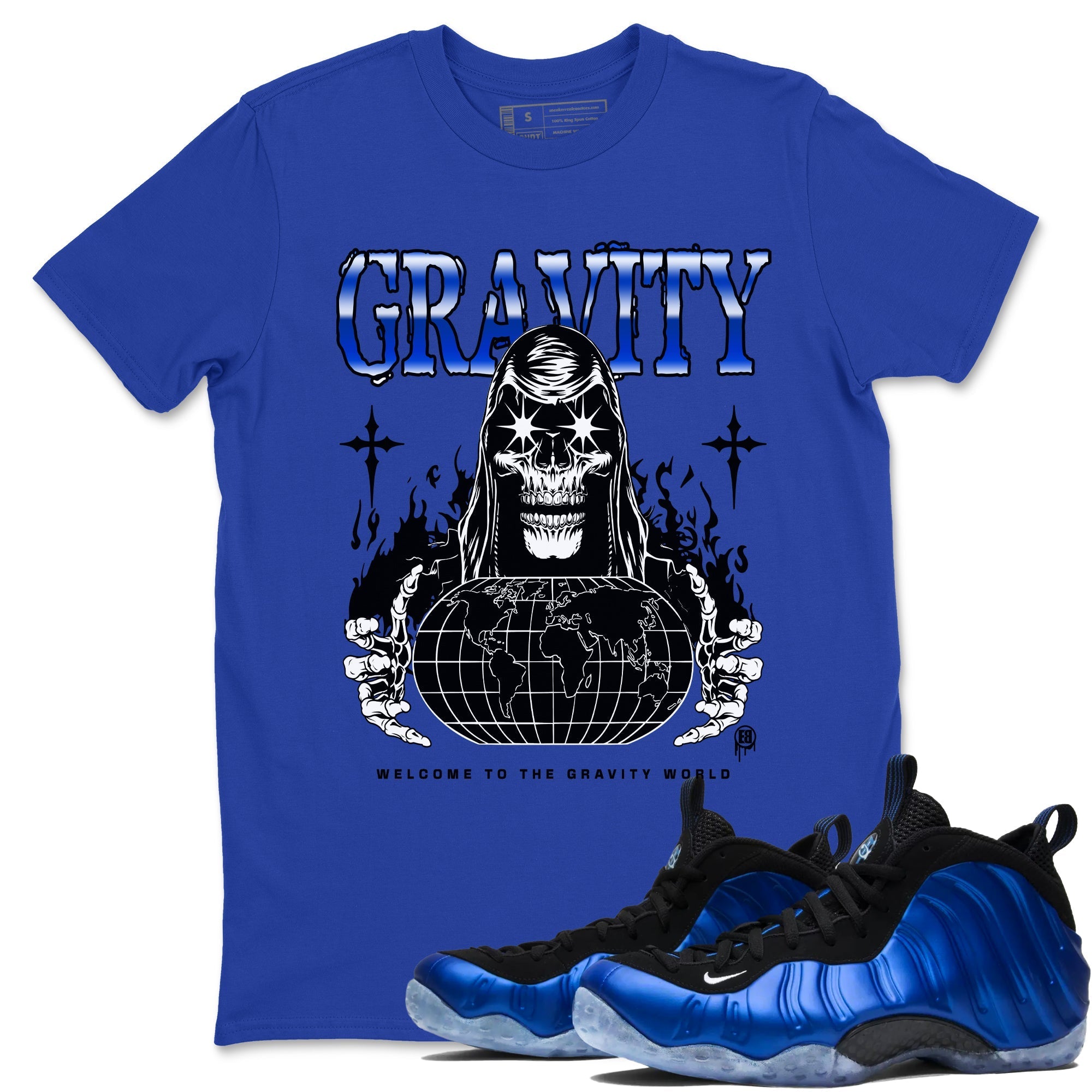 Gravity snkmatch Tees - Air Foamposite One Royal