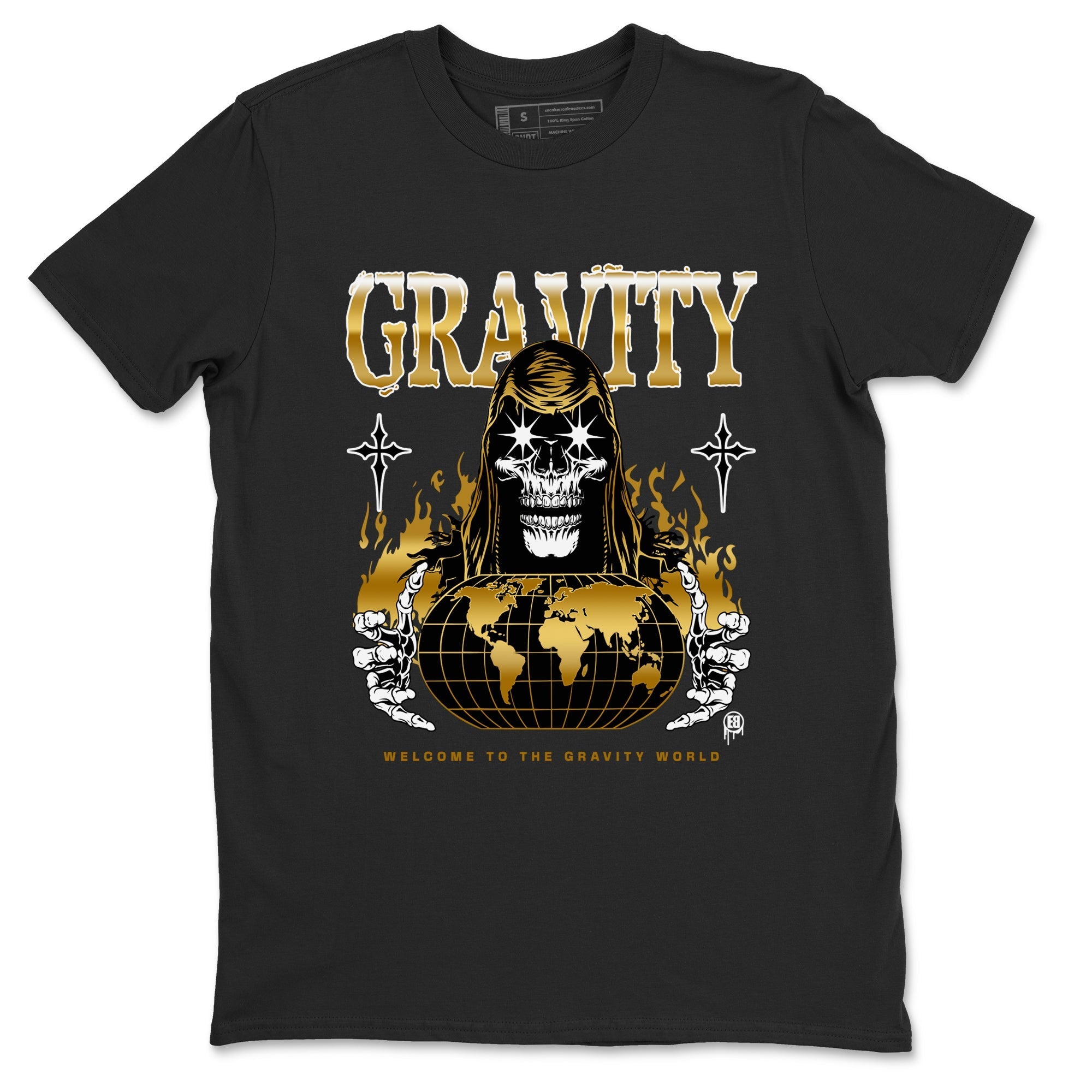 Gravity snkmatch Tees - Air Jordan 1 Black Metallic Gold