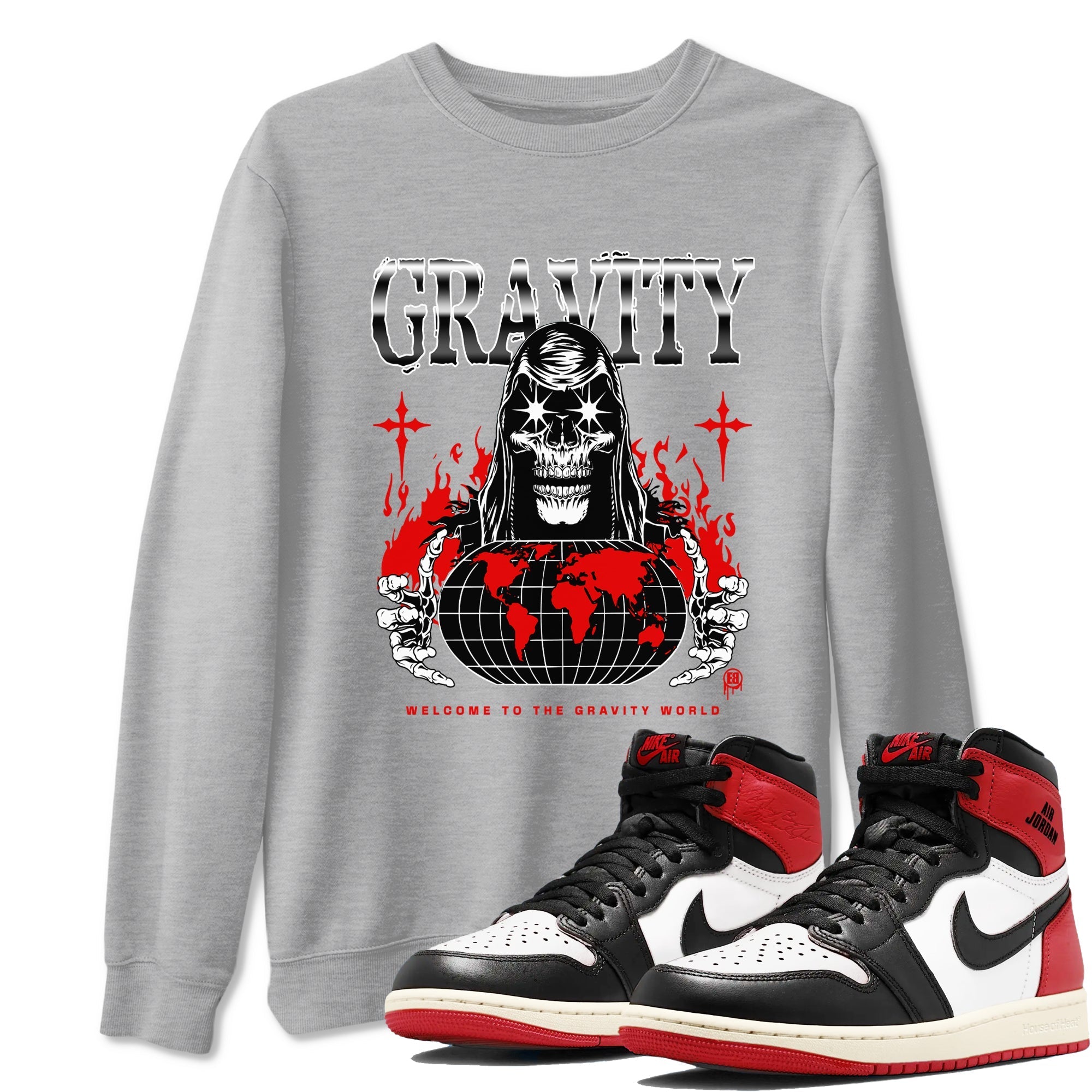Gravity snkmatch Tees - Air Jordan 1 Black Toe Reimagined