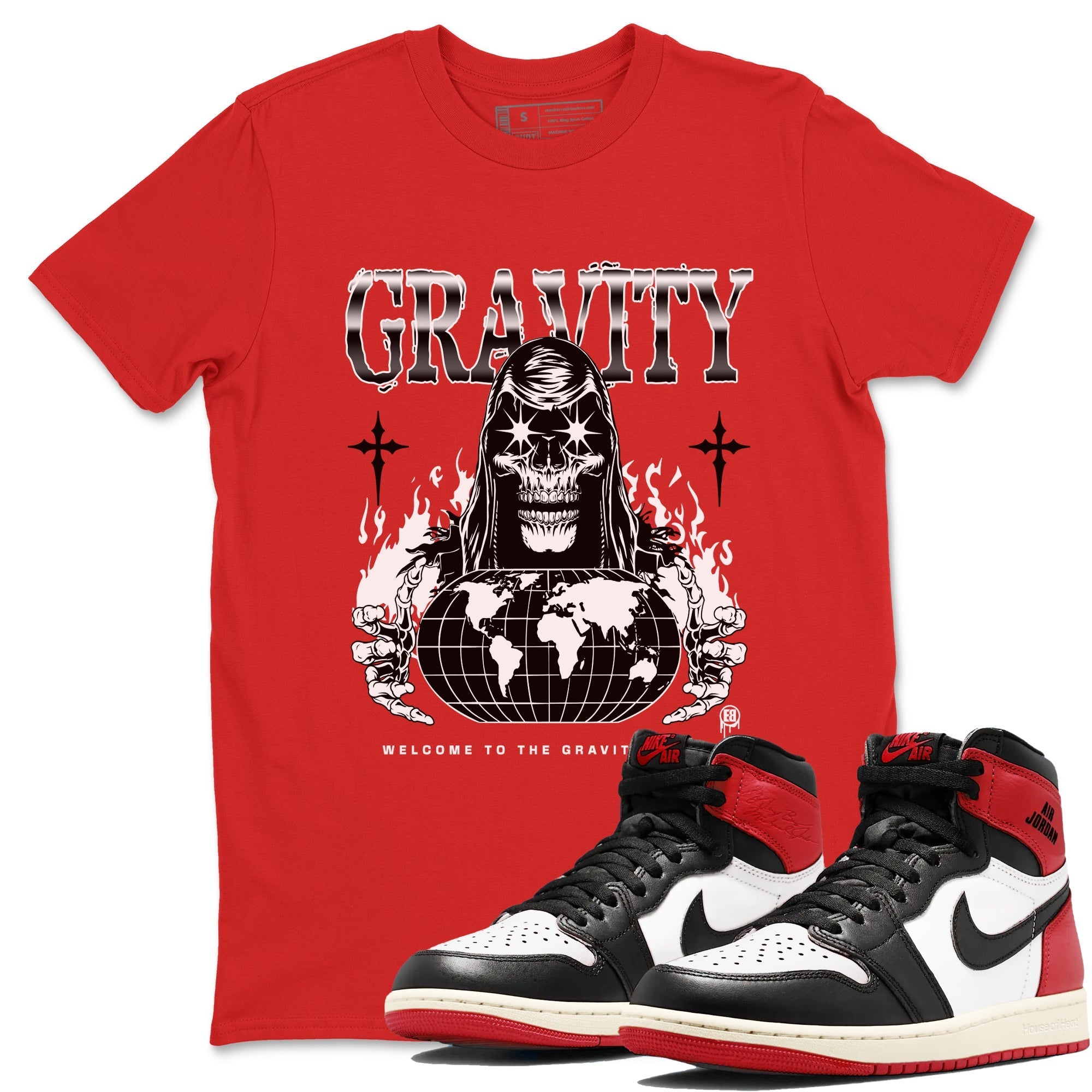 Gravity snkmatch Tees - Air Jordan 1 Black Toe Reimagined