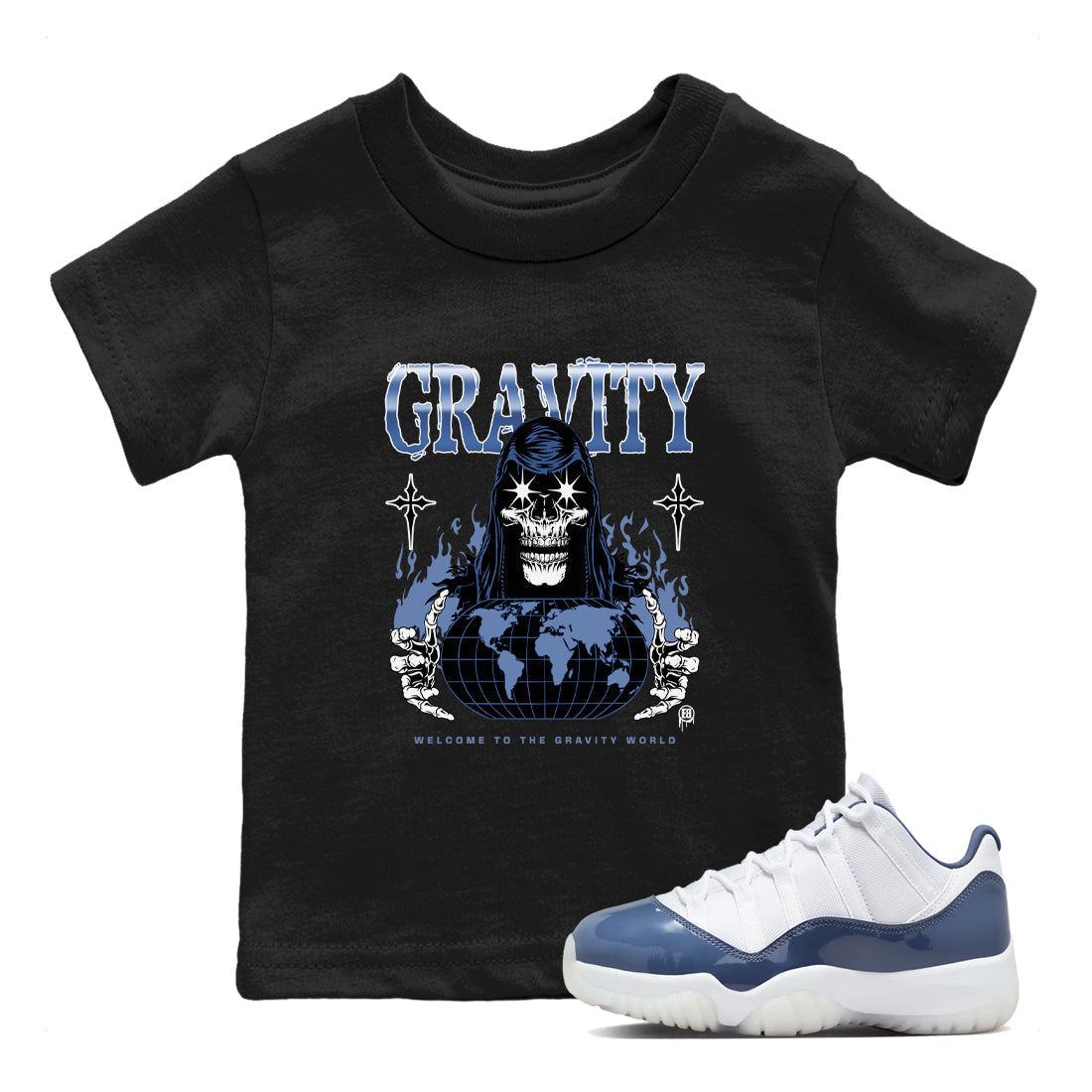 Gravity snkmatch Tees Kids - Air Jordan 11 Diffused Blue