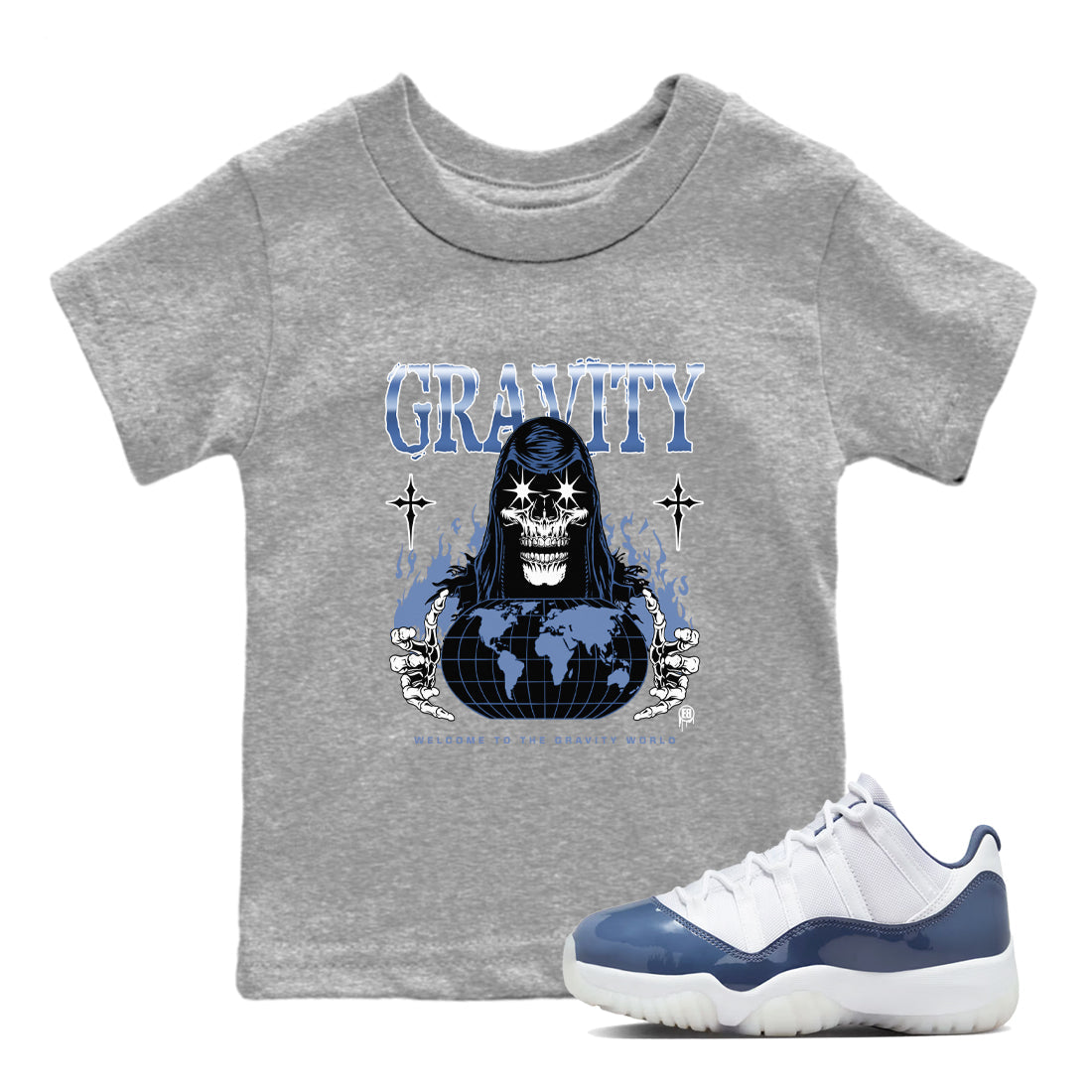 Gravity snkmatch Tees Kids - Air Jordan 11 Diffused Blue