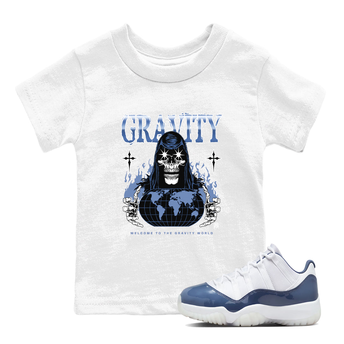 Gravity snkmatch Tees Kids - Air Jordan 11 Diffused Blue
