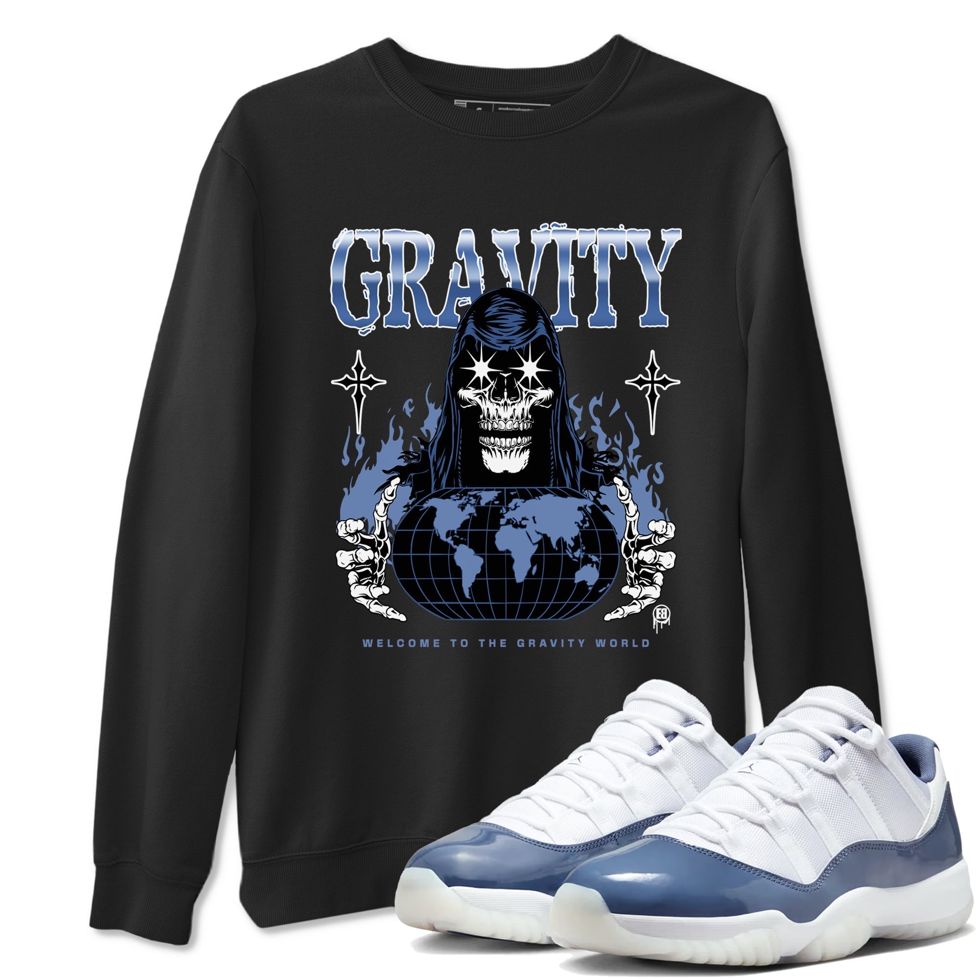 Gravity snkmatch Tees - Air Jordan 11 Diffused Blue