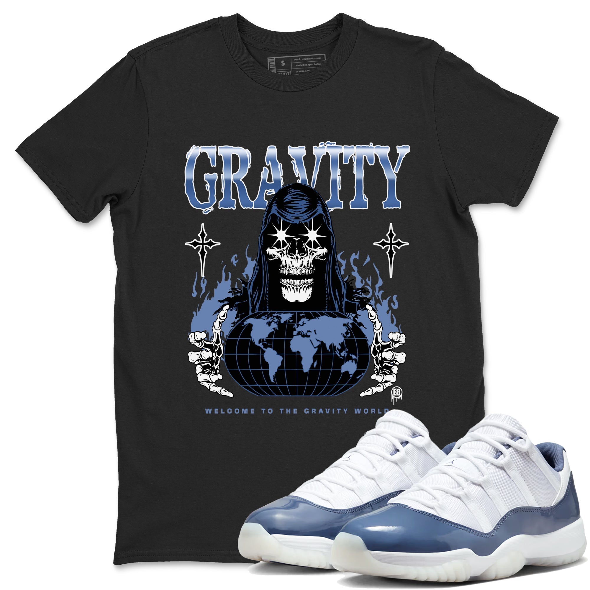 Gravity snkmatch Tees - Air Jordan 11 Diffused Blue