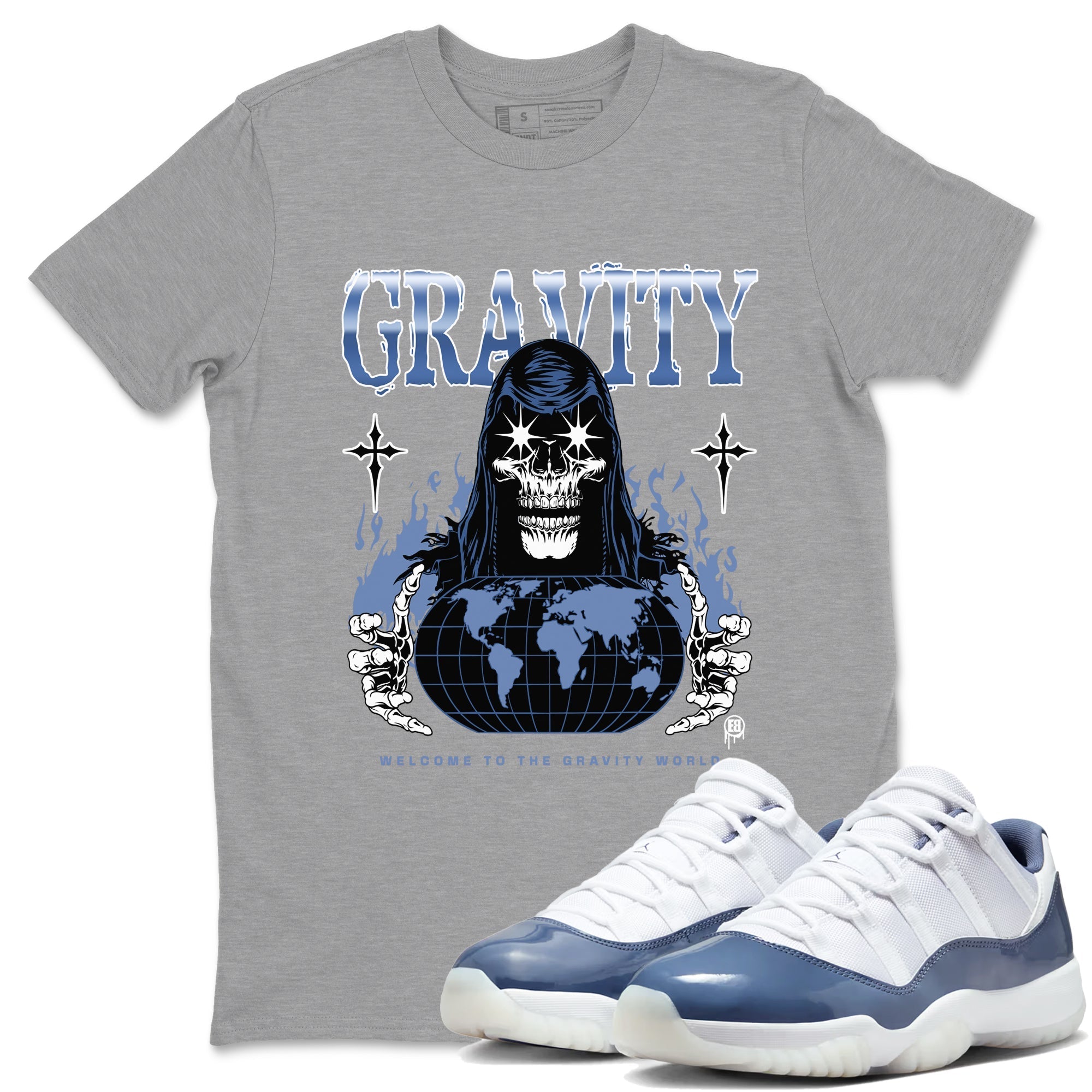 Gravity snkmatch Tees - Air Jordan 11 Diffused Blue