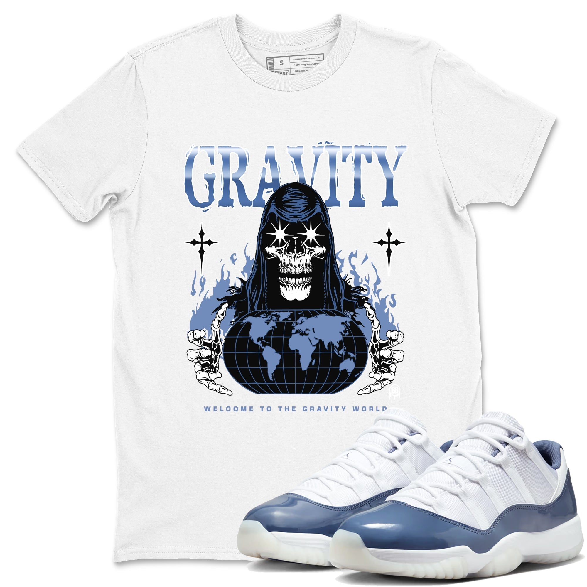 Gravity snkmatch Tees - Air Jordan 11 Diffused Blue