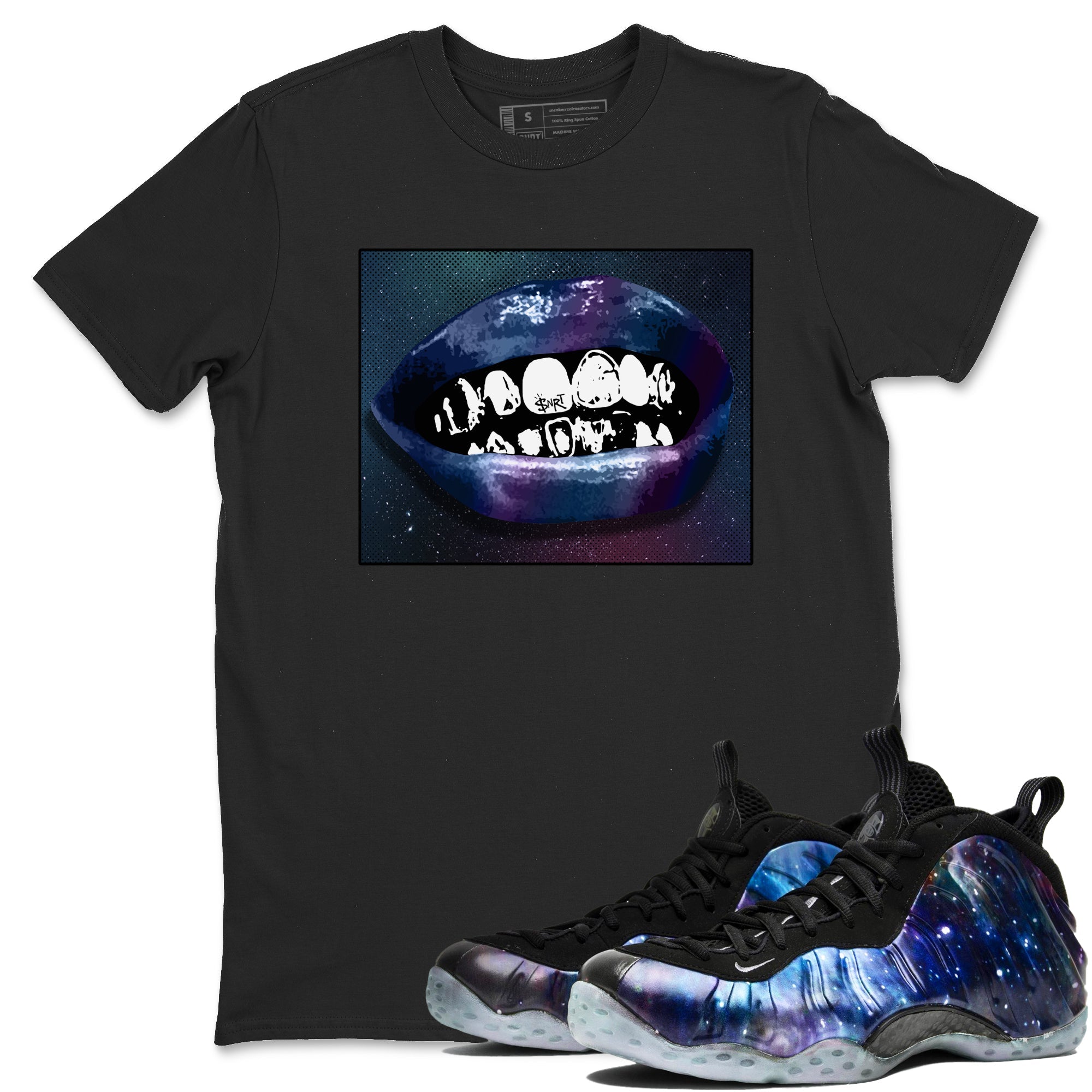Grillz Lips snkmatch Tees - Air Foamposite One Galaxy