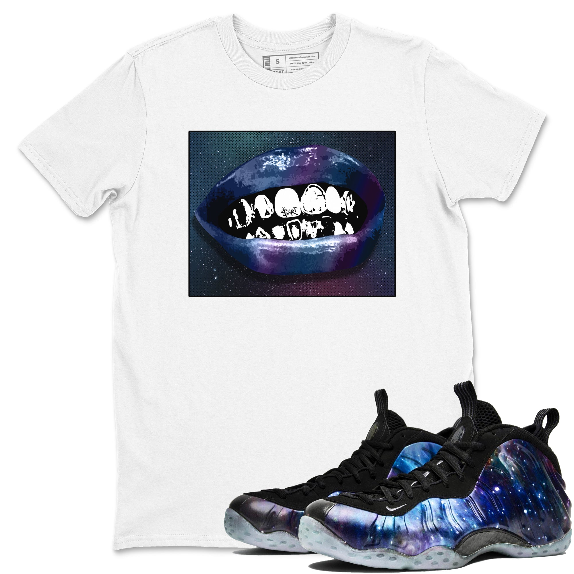Grillz Lips snkmatch Tees - Air Foamposite One Galaxy