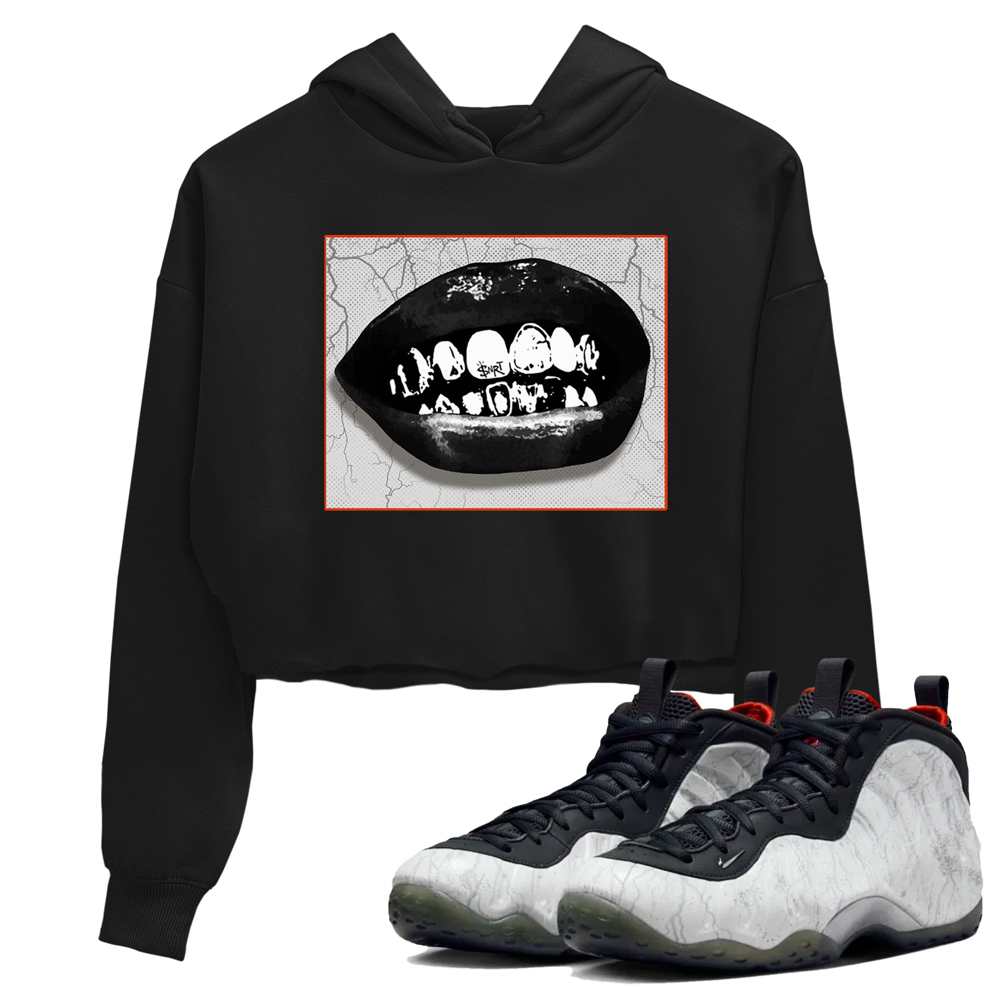Grillz Lips snkmatch Women's Top - Air Foamposite One Jin