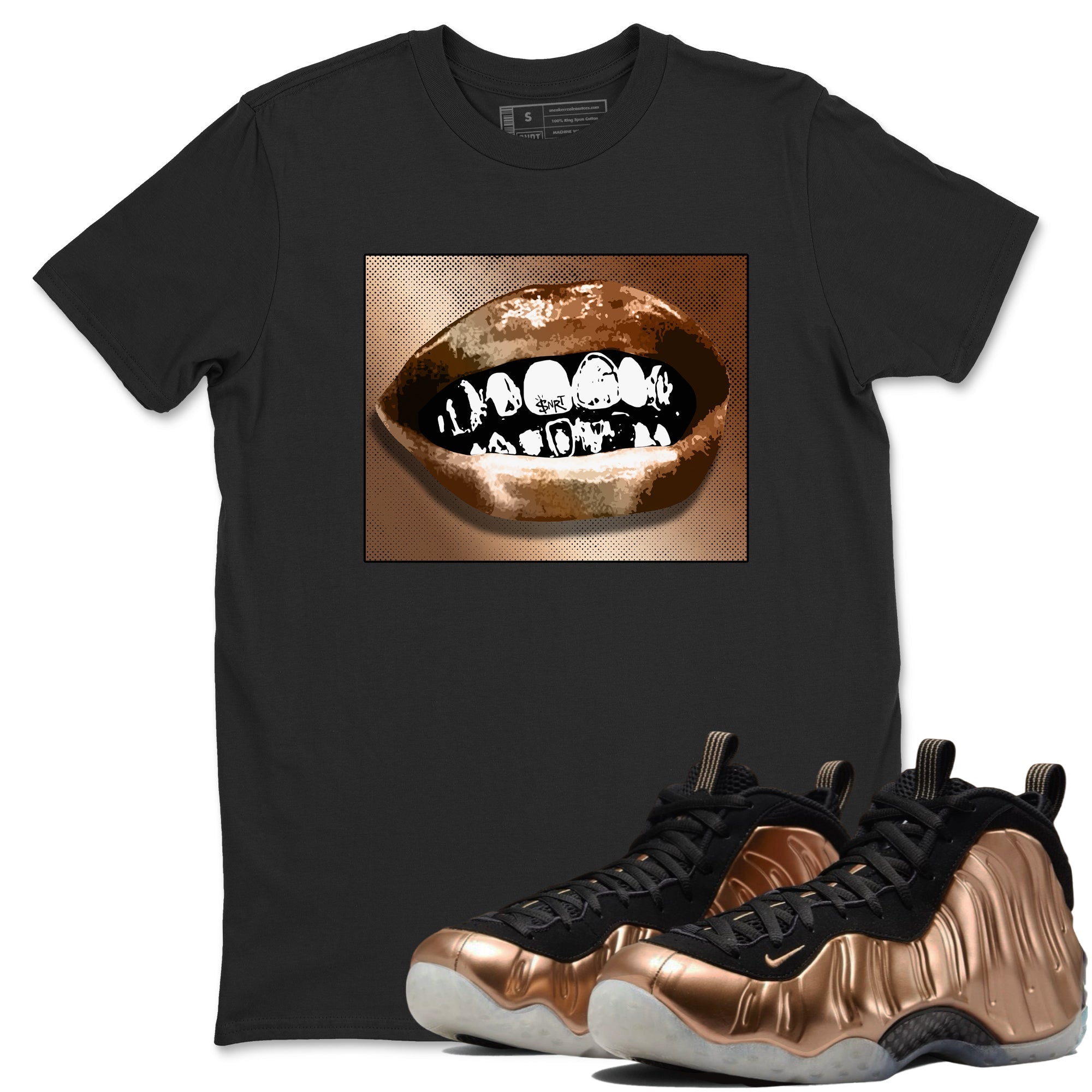 Grillz Lips snkmatch Tees - Air Foamposite One Metallic Copper