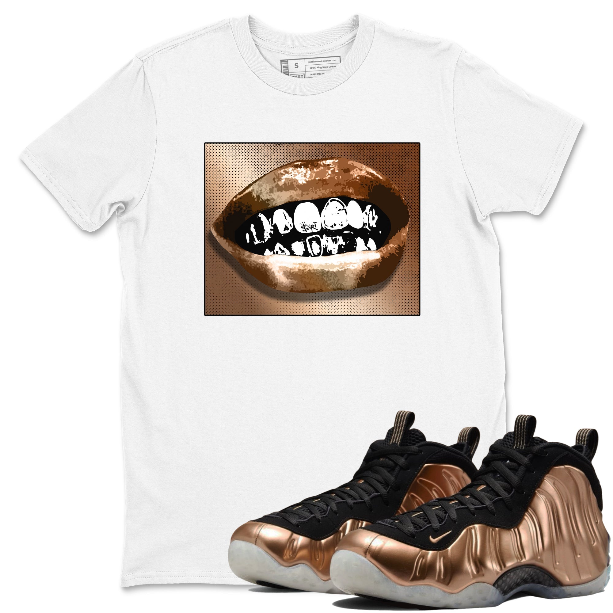 Grillz Lips snkmatch Tees - Air Foamposite One Metallic Copper
