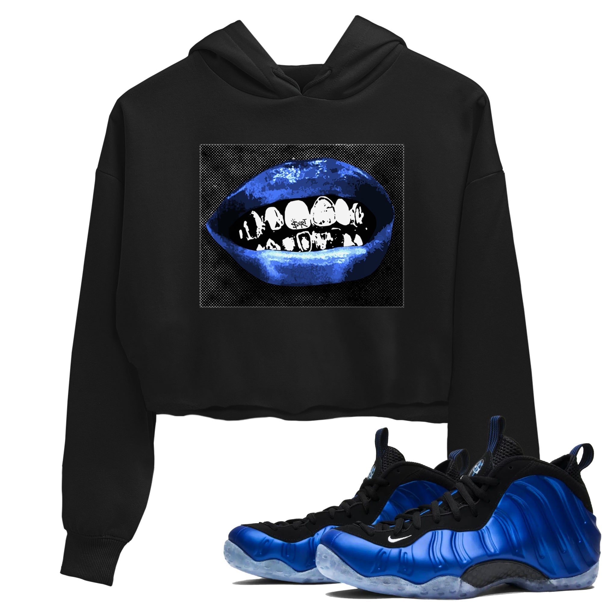 Grillz Lips snkmatch Women's Top - Air Foamposite One Royal