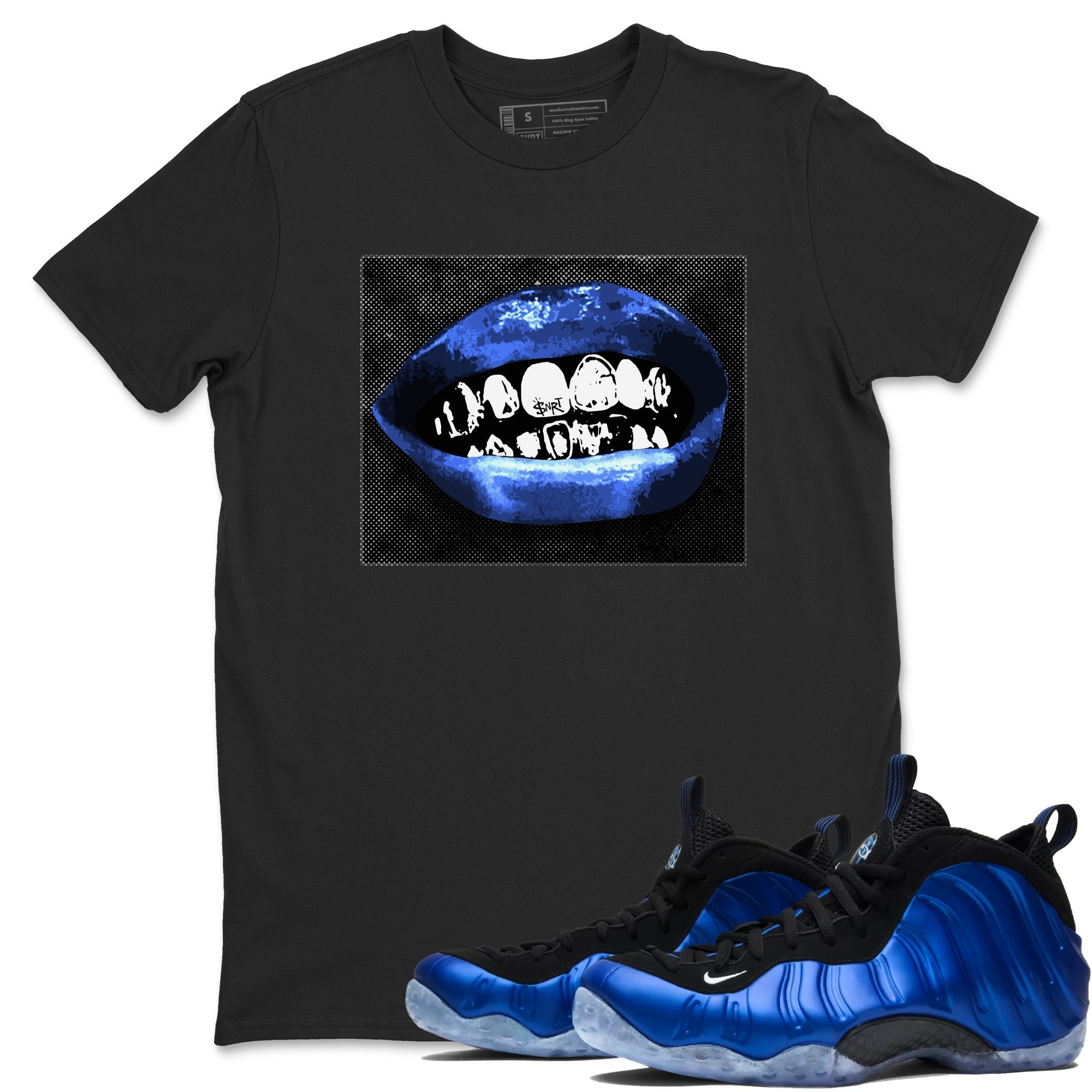 Grillz Lips snkmatch Tees - Air Foamposite One Royal