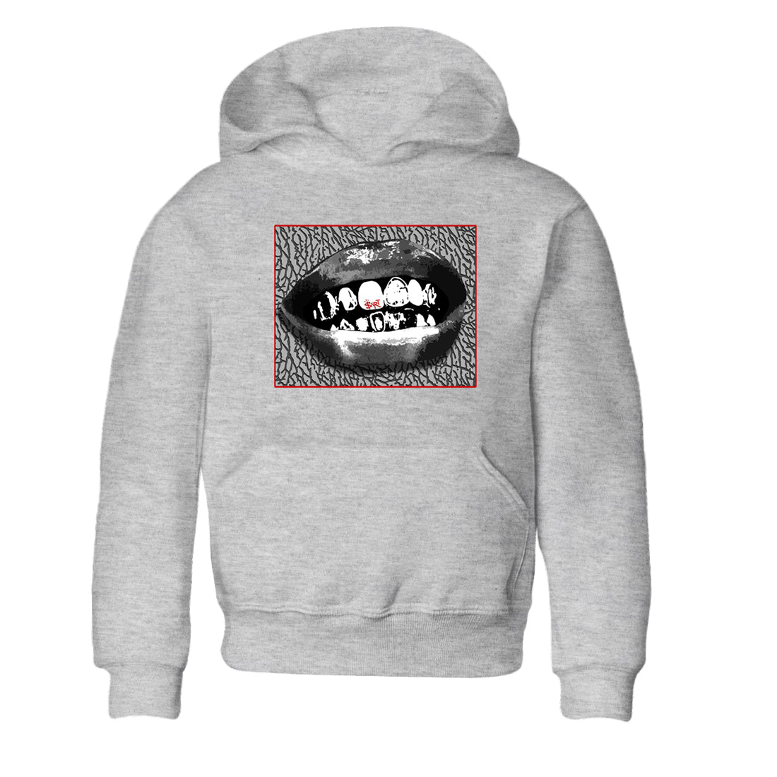 Grillz Lips snkmatch Tees Kids - Air Jordan 3 Cement Grey