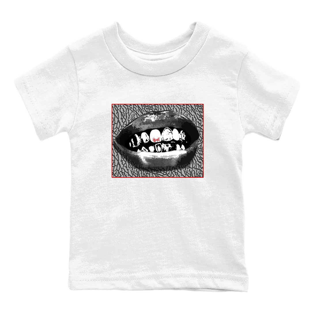 Grillz Lips snkmatch Tees Kids - Air Jordan 3 Cement Grey