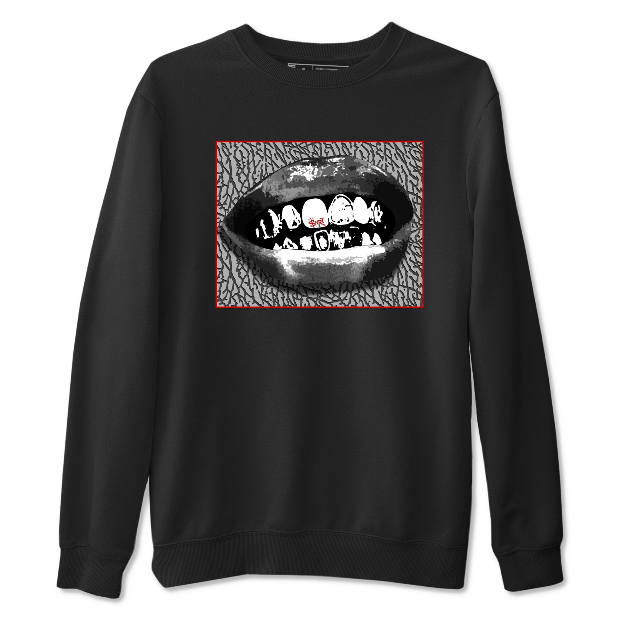 Grillz Lips snkmatch Tees - Air Jordan 3 Cement Grey