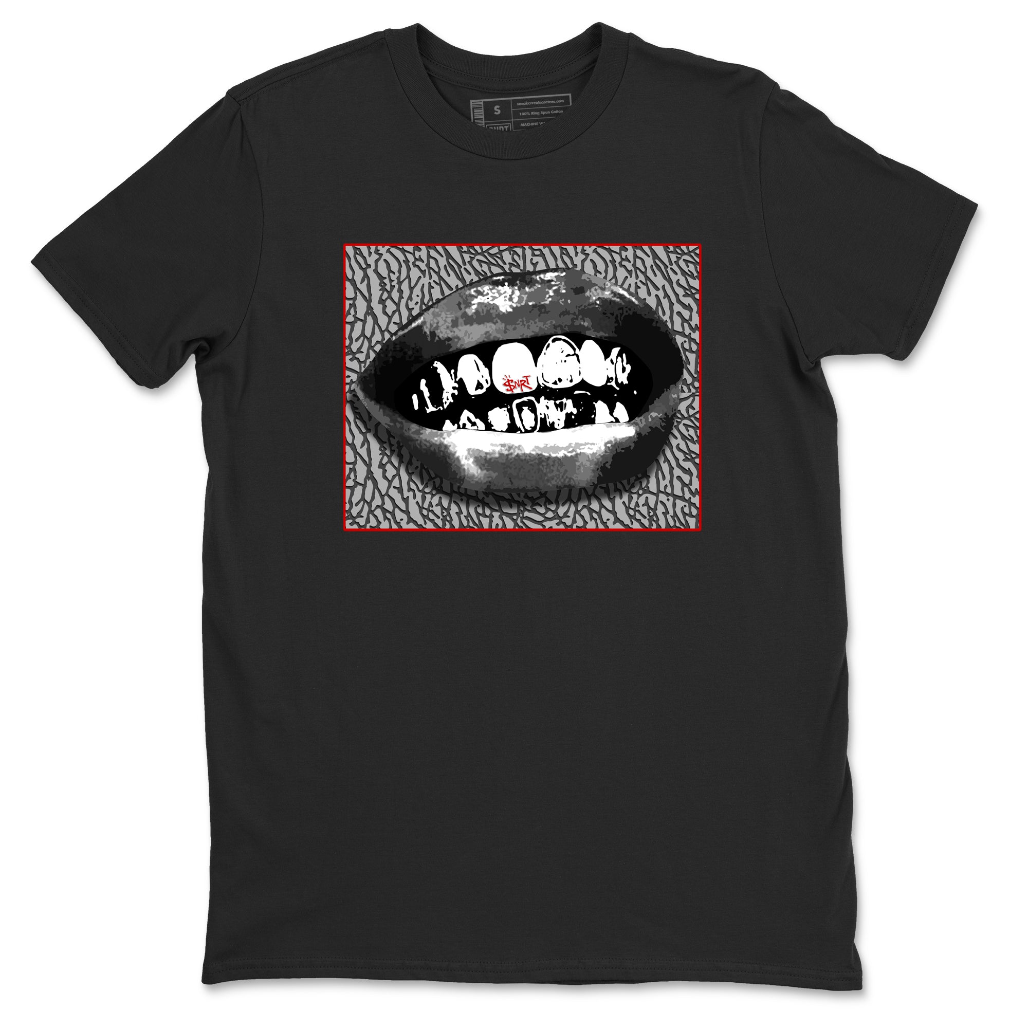 Grillz Lips snkmatch Tees - Air Jordan 3 Cement Grey