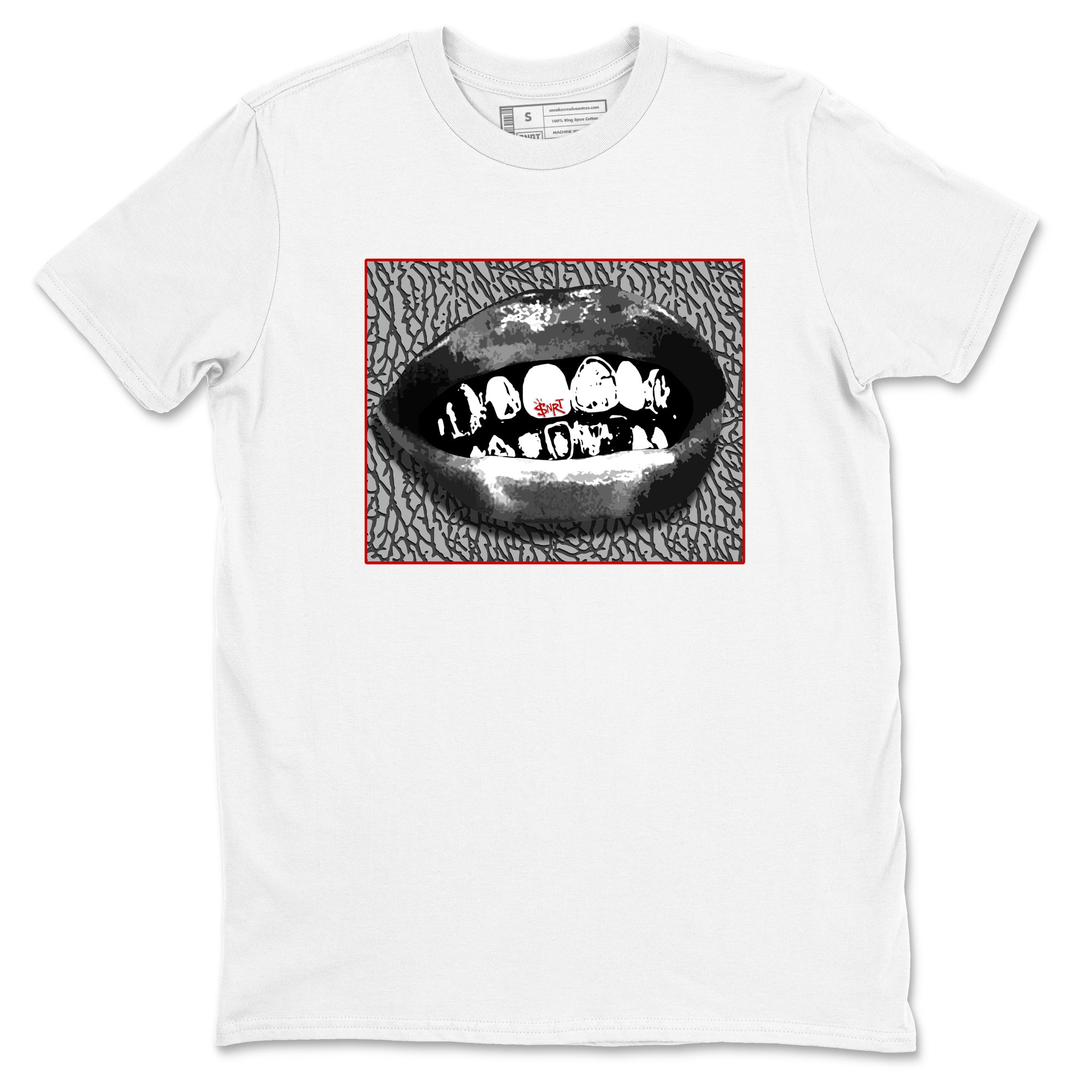 Grillz Lips snkmatch Tees - Air Jordan 3 Cement Grey