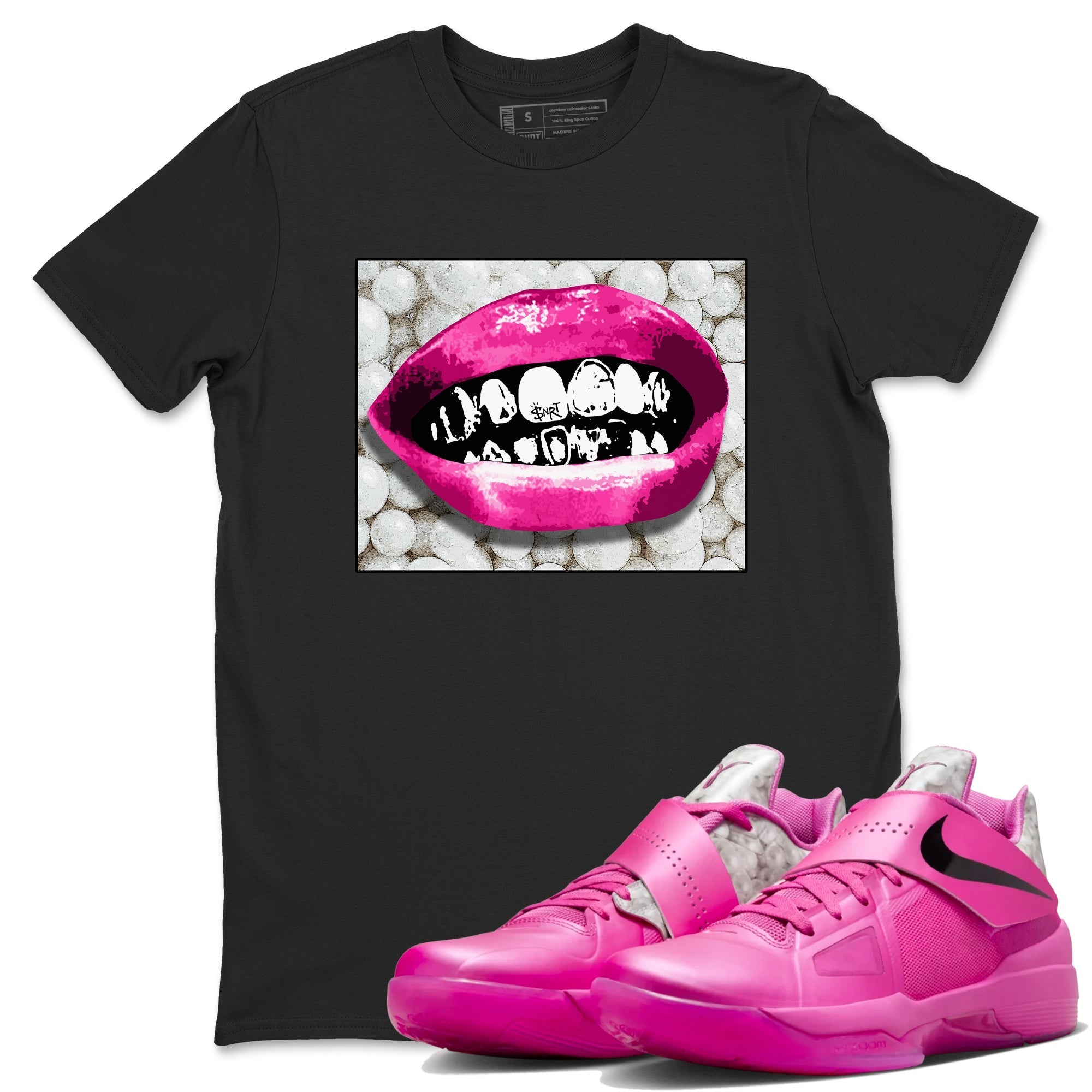 Grillz Lips snkmatch Tees - Nike KD 4 Aunt Pearl