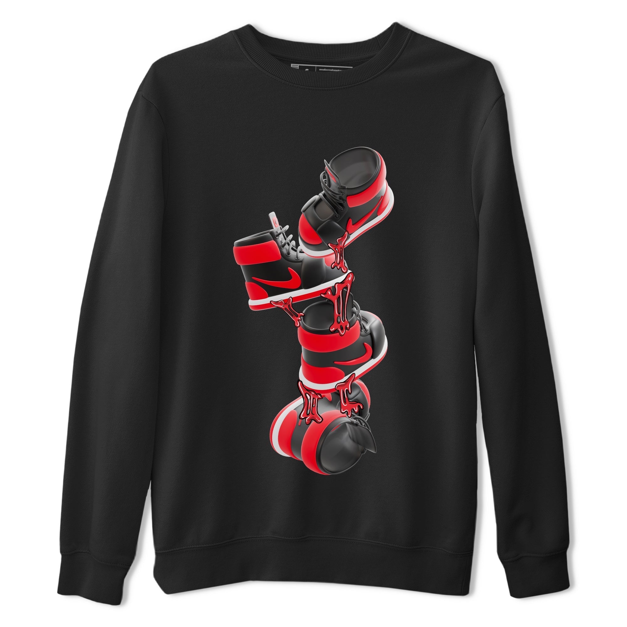 Gum Stuck On Shoes snkmatch Tee - Air Jordan 1 Satin Bred