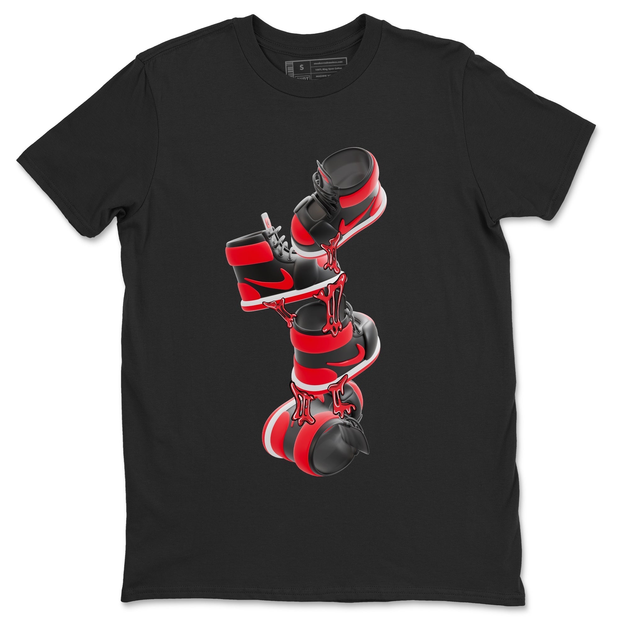 Gum Stuck On Shoes snkmatch Tee - Air Jordan 1 Satin Bred