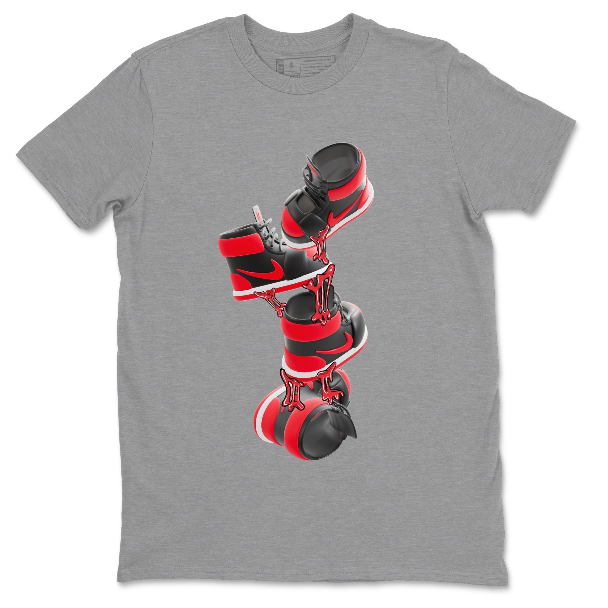 Gum Stuck On Shoes snkmatch Tee - Air Jordan 1 Satin Bred