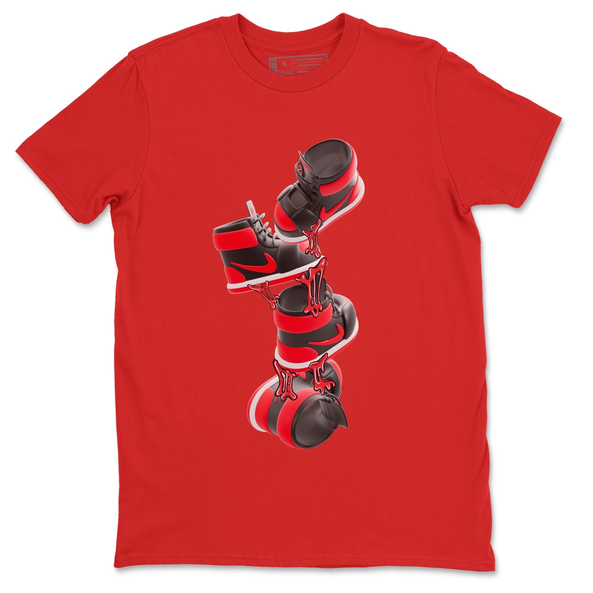 Gum Stuck On Shoes snkmatch Tee - Air Jordan 1 Satin Bred