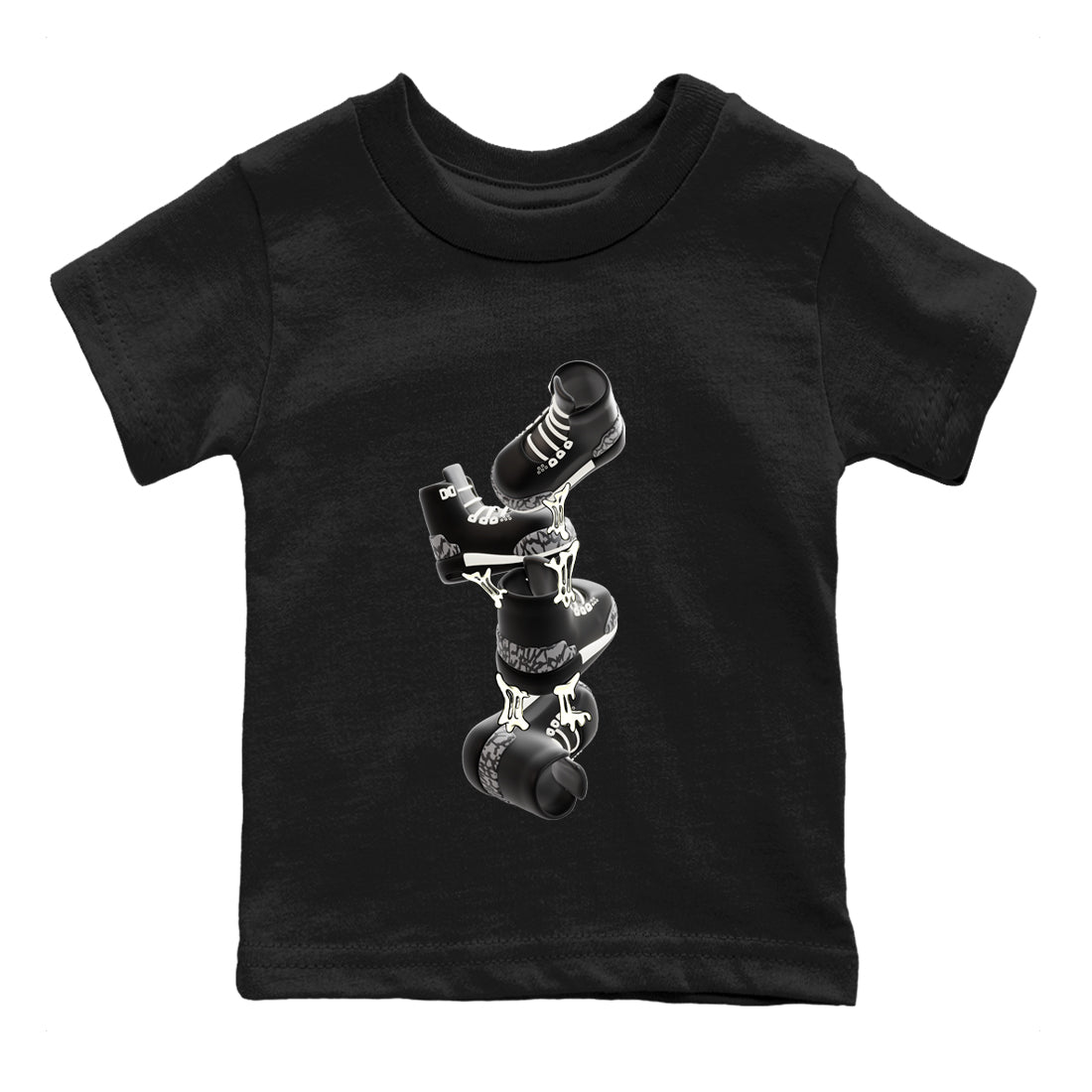 Gum Stuck On Shoes snkmatch Tee Kids - Air Jordan 3 Off Noir