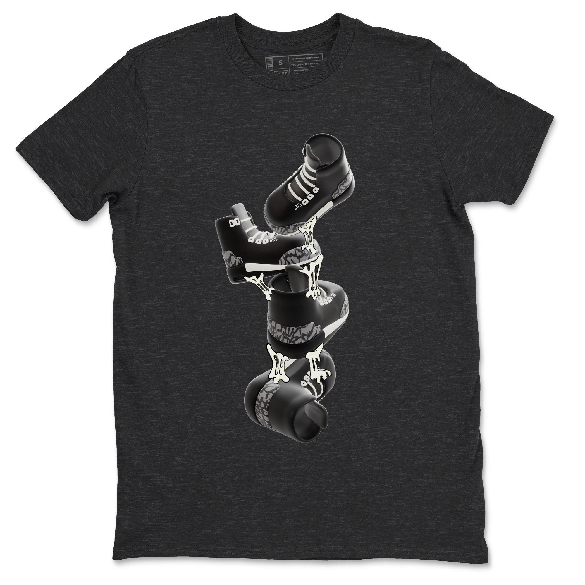 Gum Stuck On Shoes snkmatch Tee - Air Jordan 3 Off Noir
