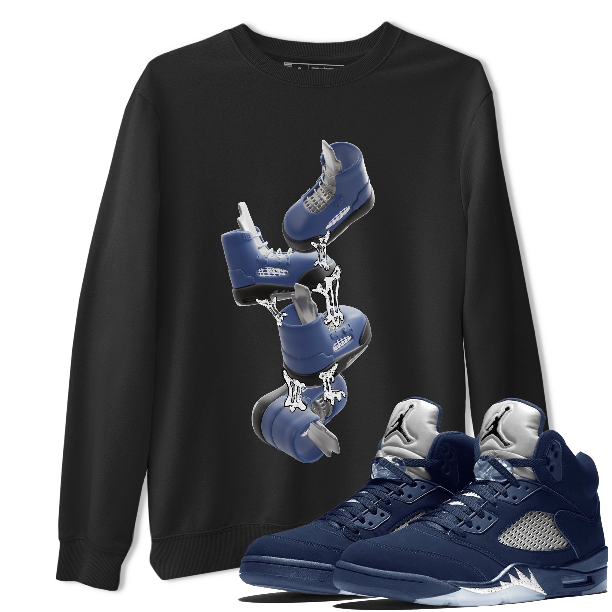 Gum Stuck On Shoes snkmatch Tee - Air Jordan 5 Georgetown