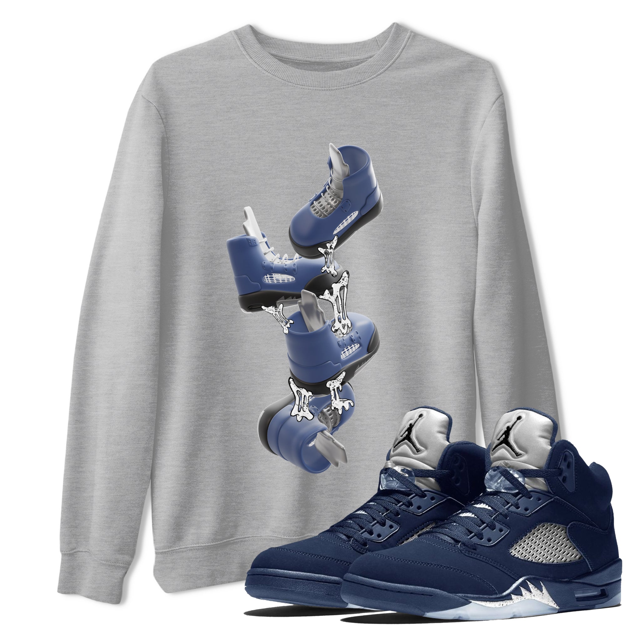 Gum Stuck On Shoes snkmatch Tee - Air Jordan 5 Georgetown