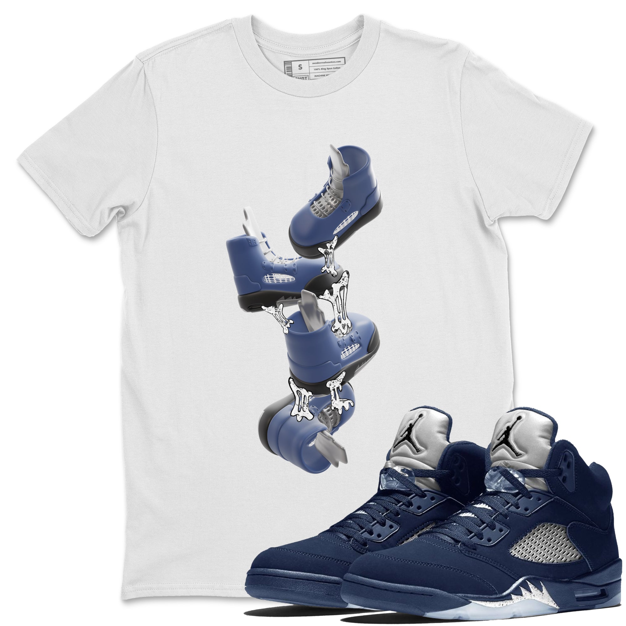 Gum Stuck On Shoes snkmatch Tee - Air Jordan 5 Georgetown