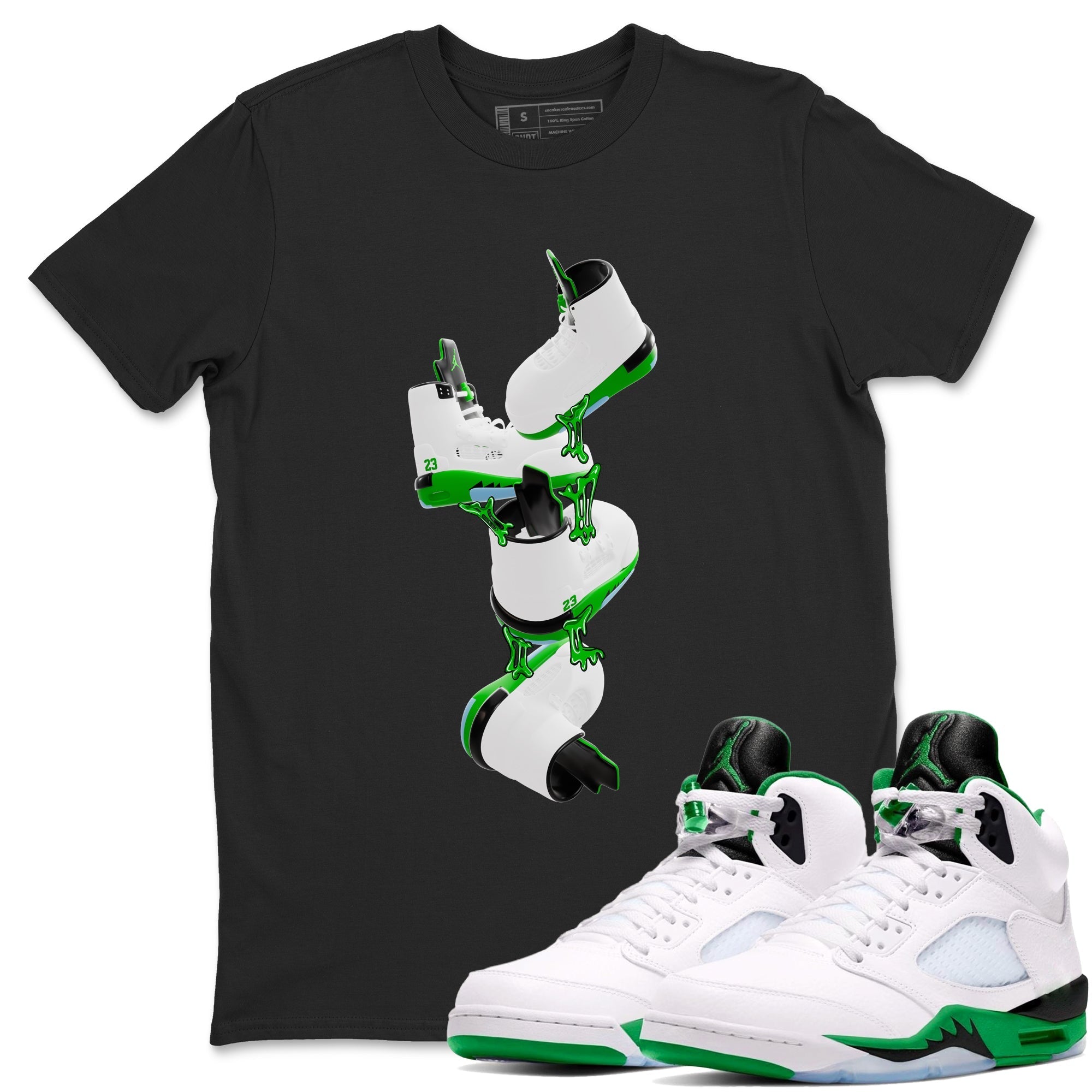 Gum Stuck On Shoes snkmatch Tee - Air Jordan 5 Lucky Green