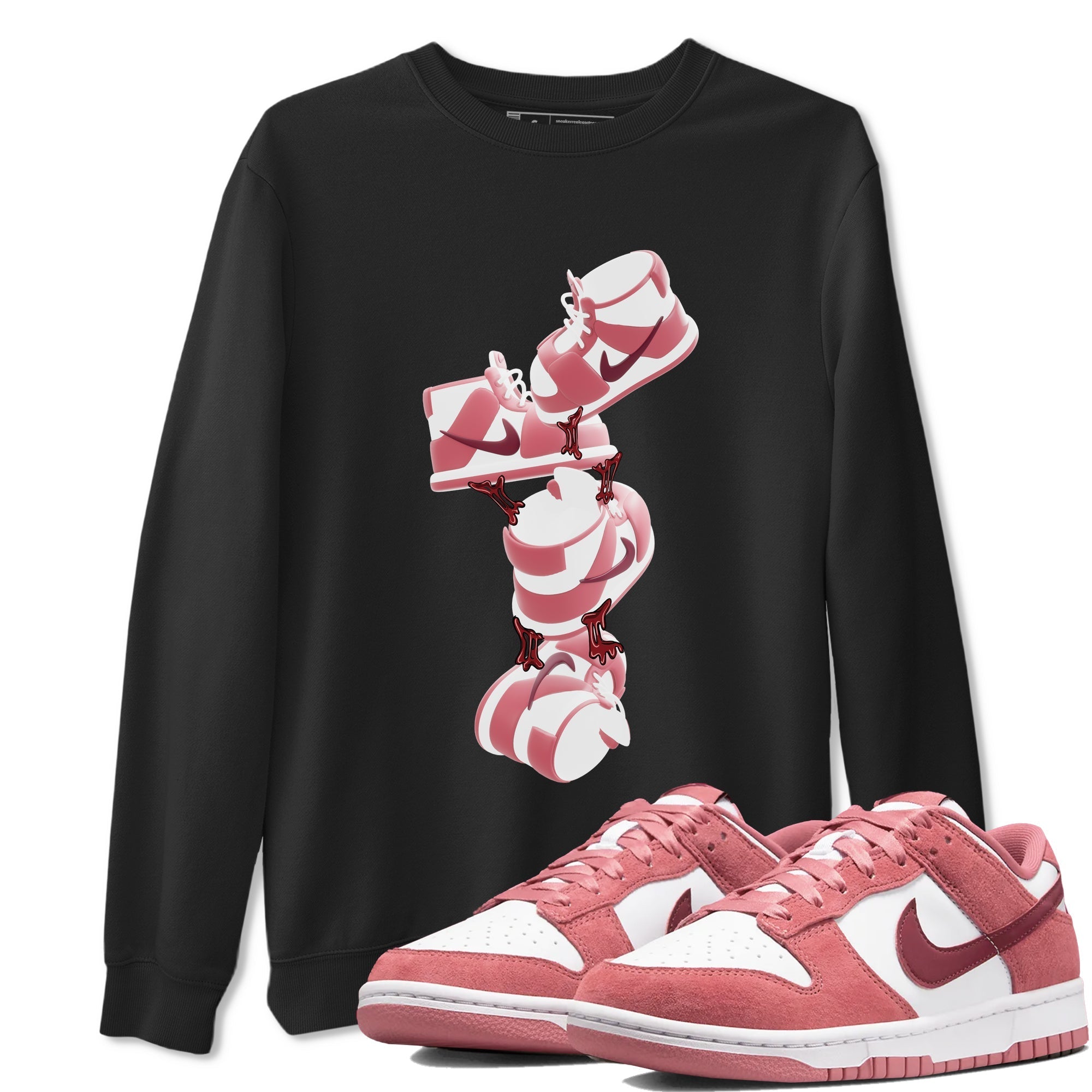 Gum Stuck On Shoes snkmatch Tee - Dunk Valentines Day 2024
