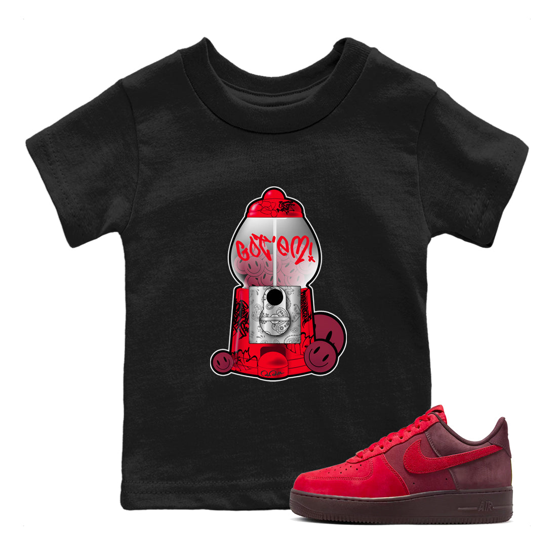 Gumball Machine snkmatch Tees Kids - Air Force 1 Layers Of Love