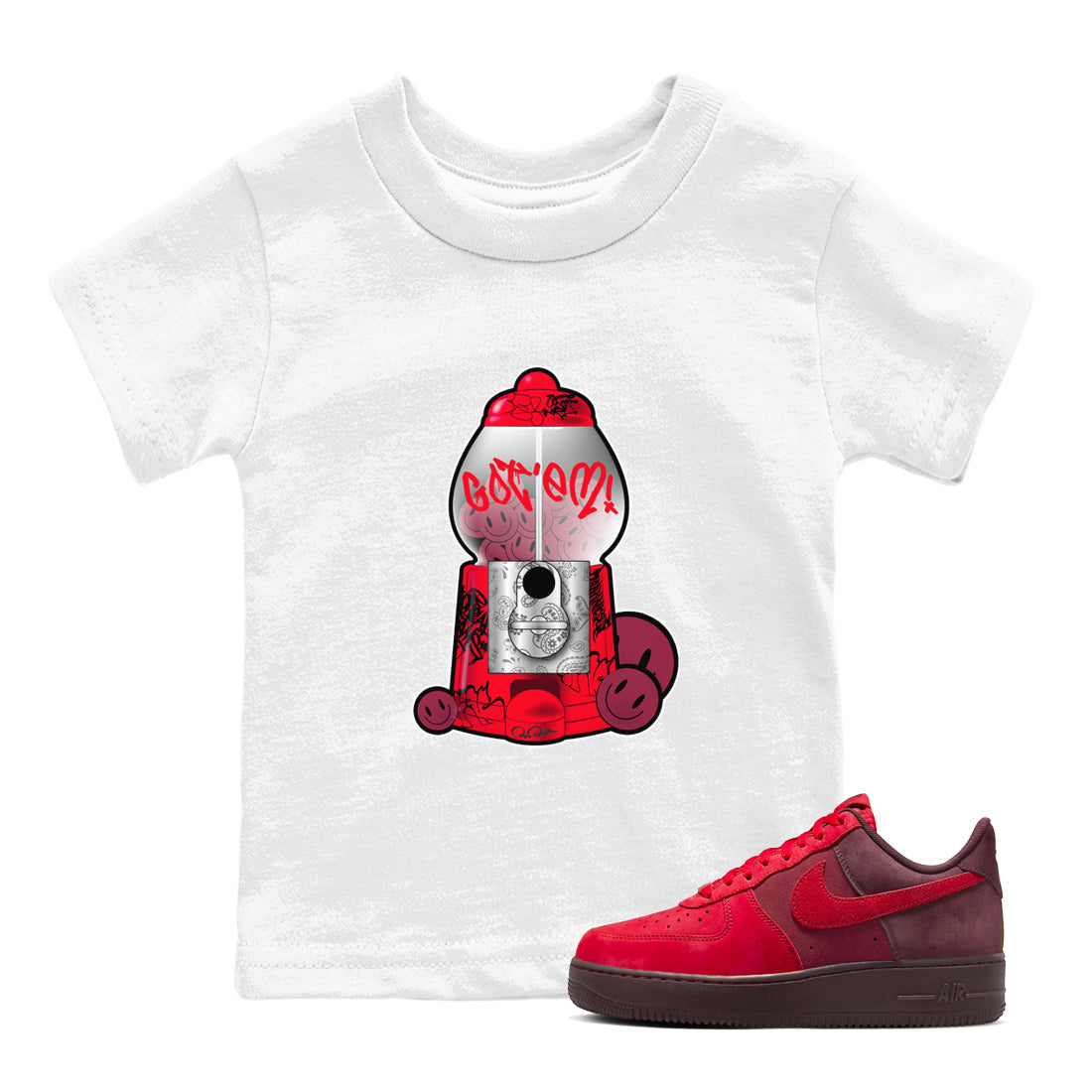 Gumball Machine snkmatch Tees Kids - Air Force 1 Layers Of Love