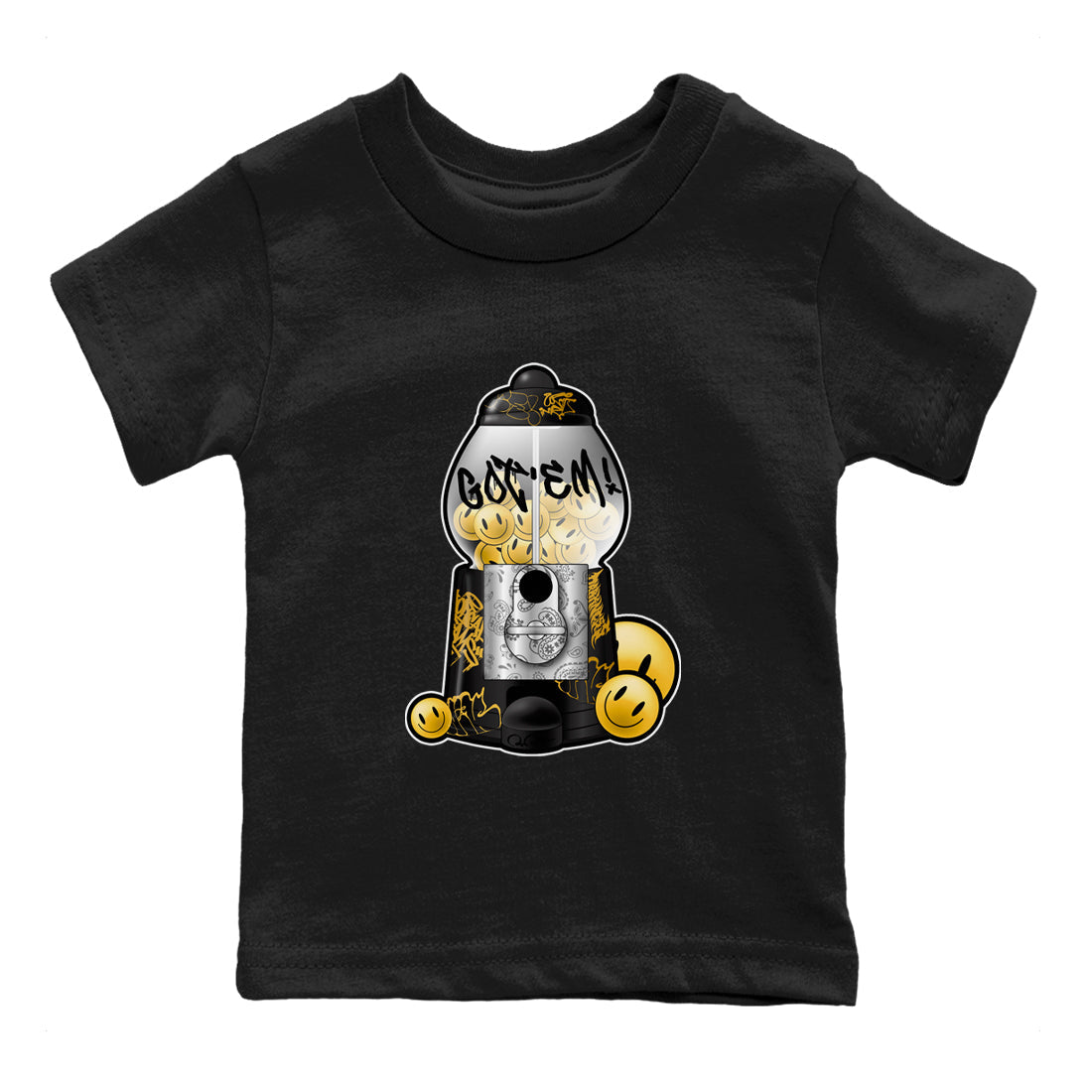 Gumball Machine snkmatch Tees Kids - Air Jordan 1 Black Metallic Gold