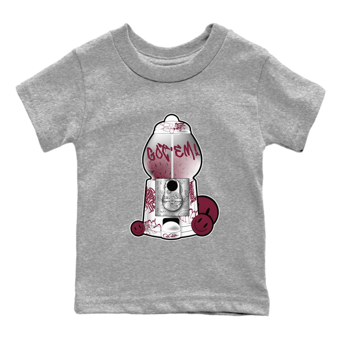 Gumball Machine snkmatch Tee Kids - Air Jordan 1 Metallic Burgundy