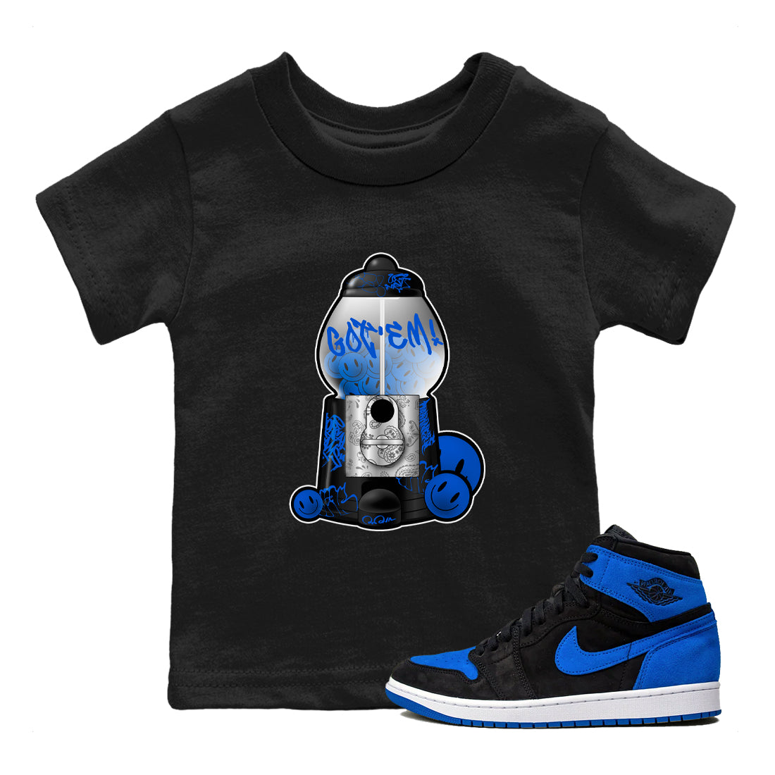 Gumball Machine snkmatch Tee Kids - Air Jordan 1 Royal Reimagined