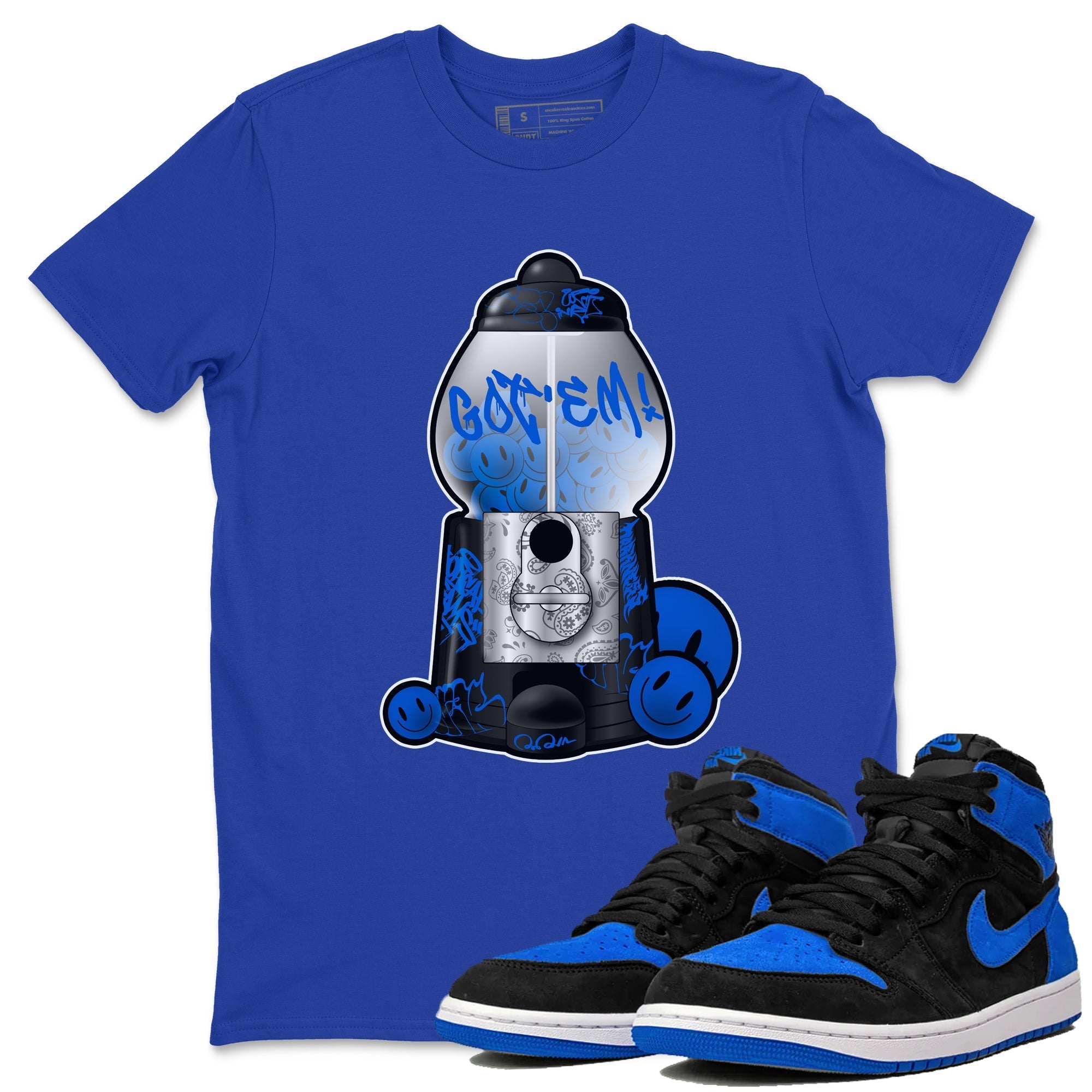 Gumball Machine snkmatch Tee - Air Jordan 1 Royal Reimagined