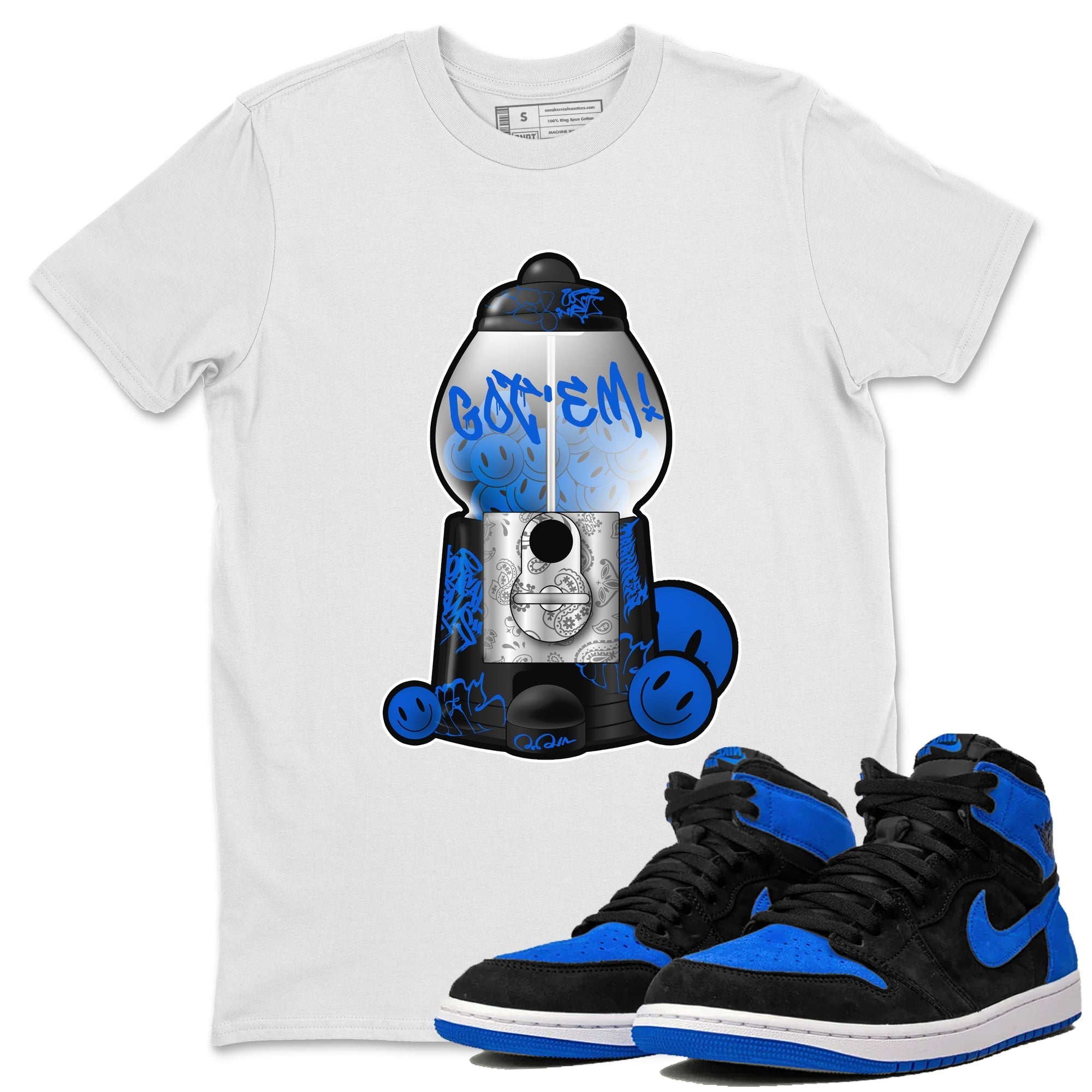 Gumball Machine snkmatch Tee - Air Jordan 1 Royal Reimagined