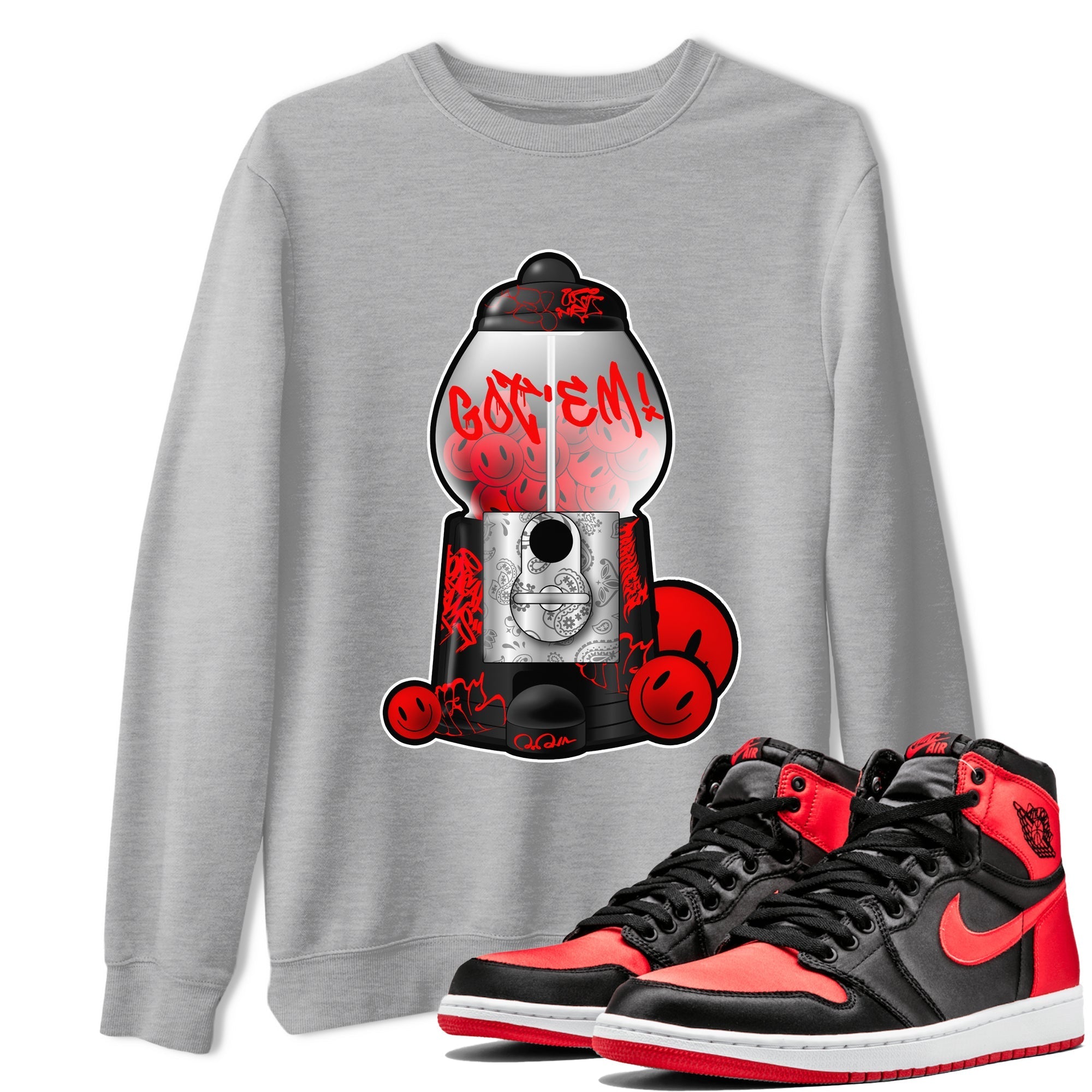Gumball Machine snkmatch Tee - Air Jordan 1 Satin Bred