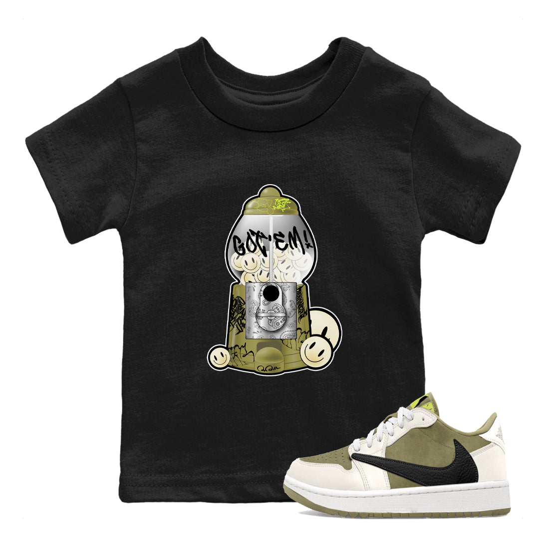 Gumball Machine snkmatch Tee Kids - Air Jordan 1 Travis Scott Golf