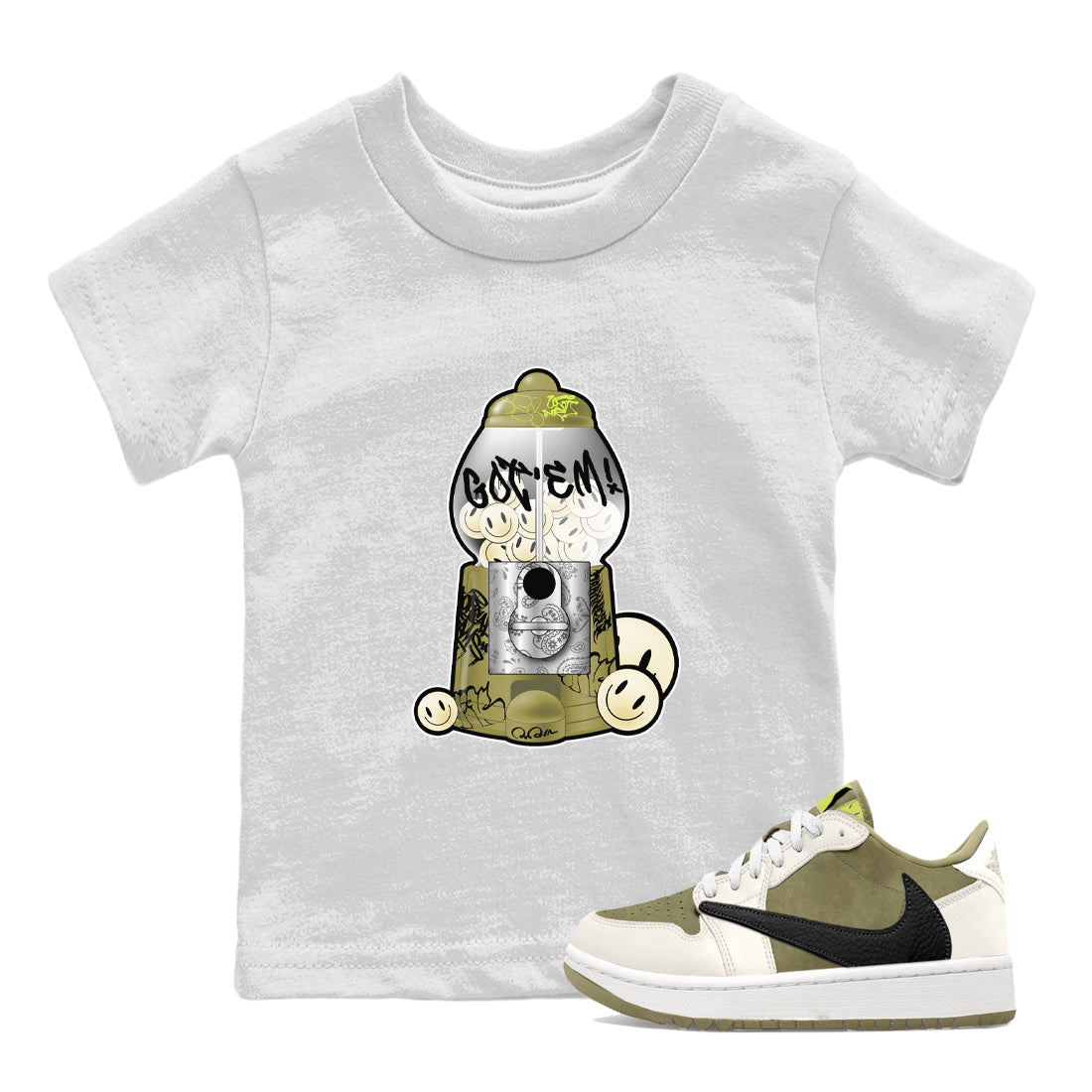 Gumball Machine snkmatch Tee Kids - Air Jordan 1 Travis Scott Golf