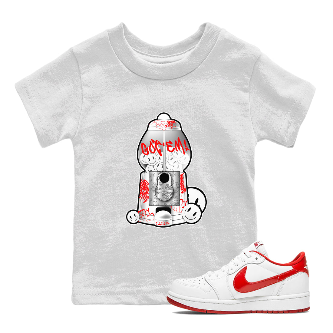 Gumball Machine snkmatch Tee Kids - Air Jordan 1 University Red